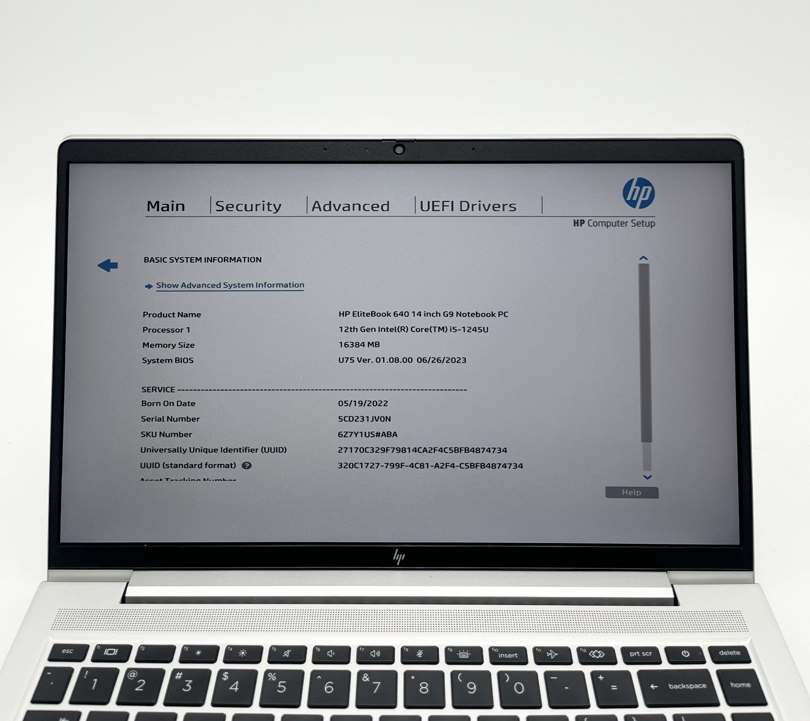 HP EliteBook 640 G9 14” (256GB SSD Intel Core i5-1245U 4.4GHz 16GB RAM) Laptop