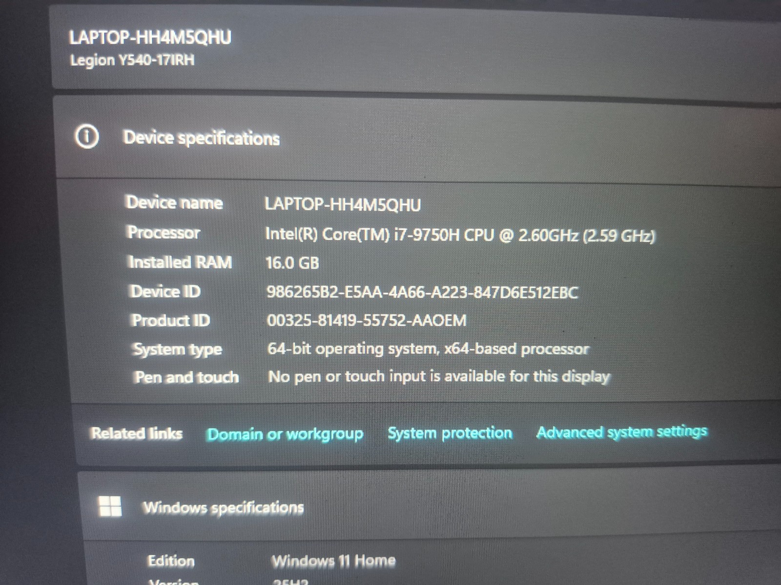 Lenovo Legion Y540 17.3″ (1TB, Intel Core i7 9th Gen, 2.6GHz, 16 GB) Gaming…