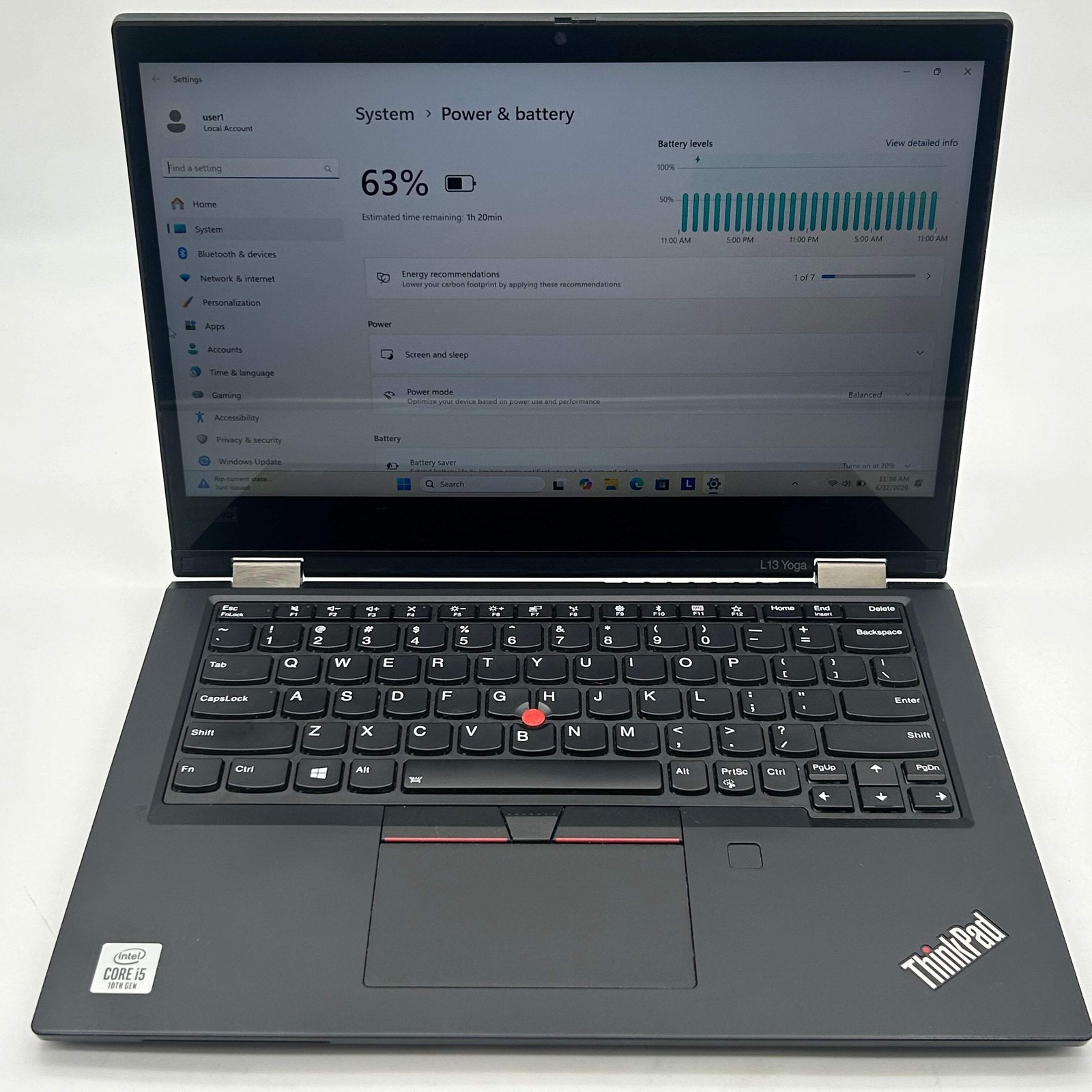 Lenovo ThinkPad L13 Yoga 13.3″ |Core i5 |10th Gen| 8GB RAM| 256GB|
