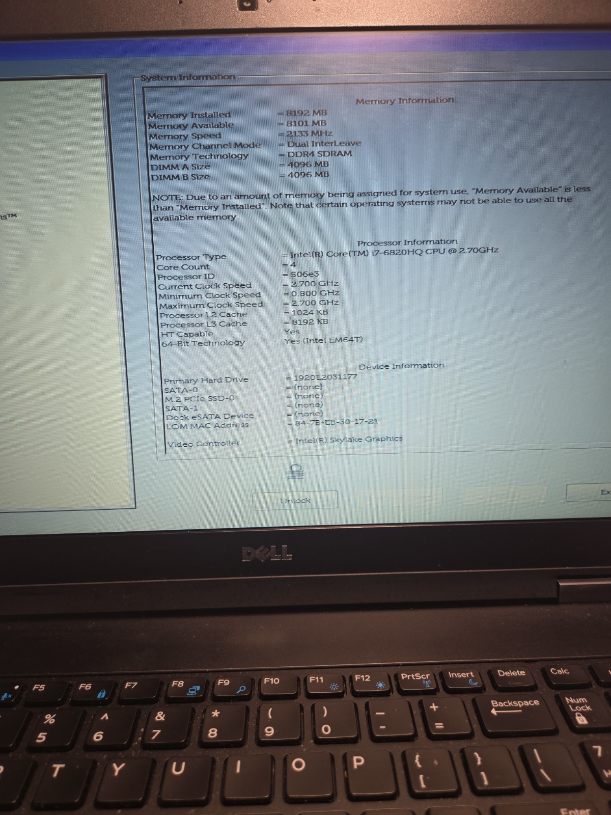 Dell 15,6″/i7-6820HQ/ATI Radeon R9/8Gb/ssd 250/Camera/ Battery Is Good/…/NO AC