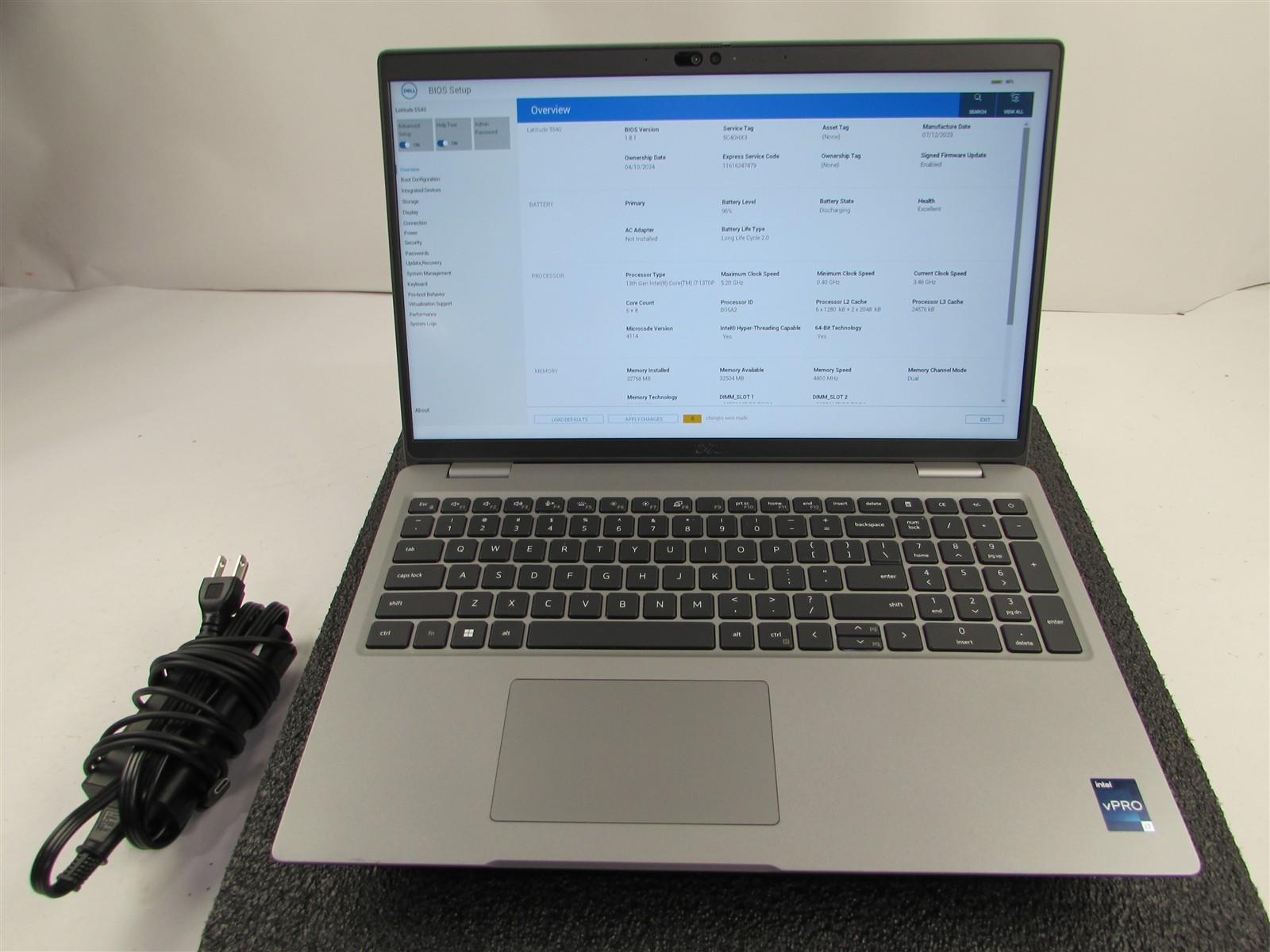 DELL LATITUDE 5540 1920X1080 FHD CORE I7-1370P 14 CORE NO SSD 32GB RAM NO O.S
