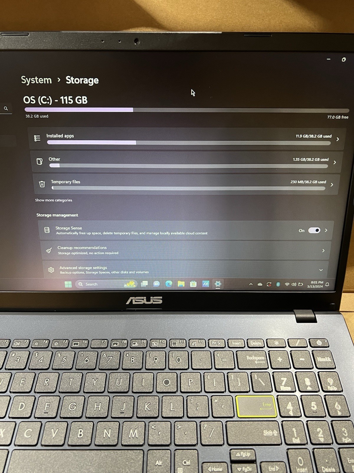 ASUS E510 L510MA 15″ Intel Celeron N4020 1.1GHz 4GB RAM 128GB SSD w/ Charger!