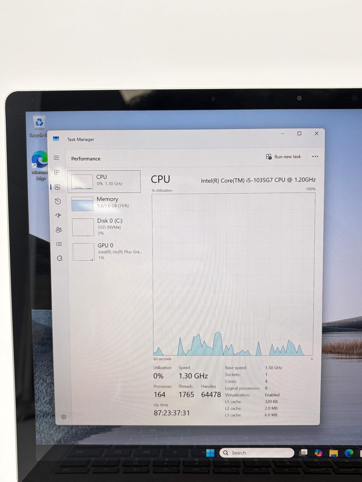 Microsoft Surface Laptop 3 14-inch Core i5 10th Gen 8GB 128GB -Read!