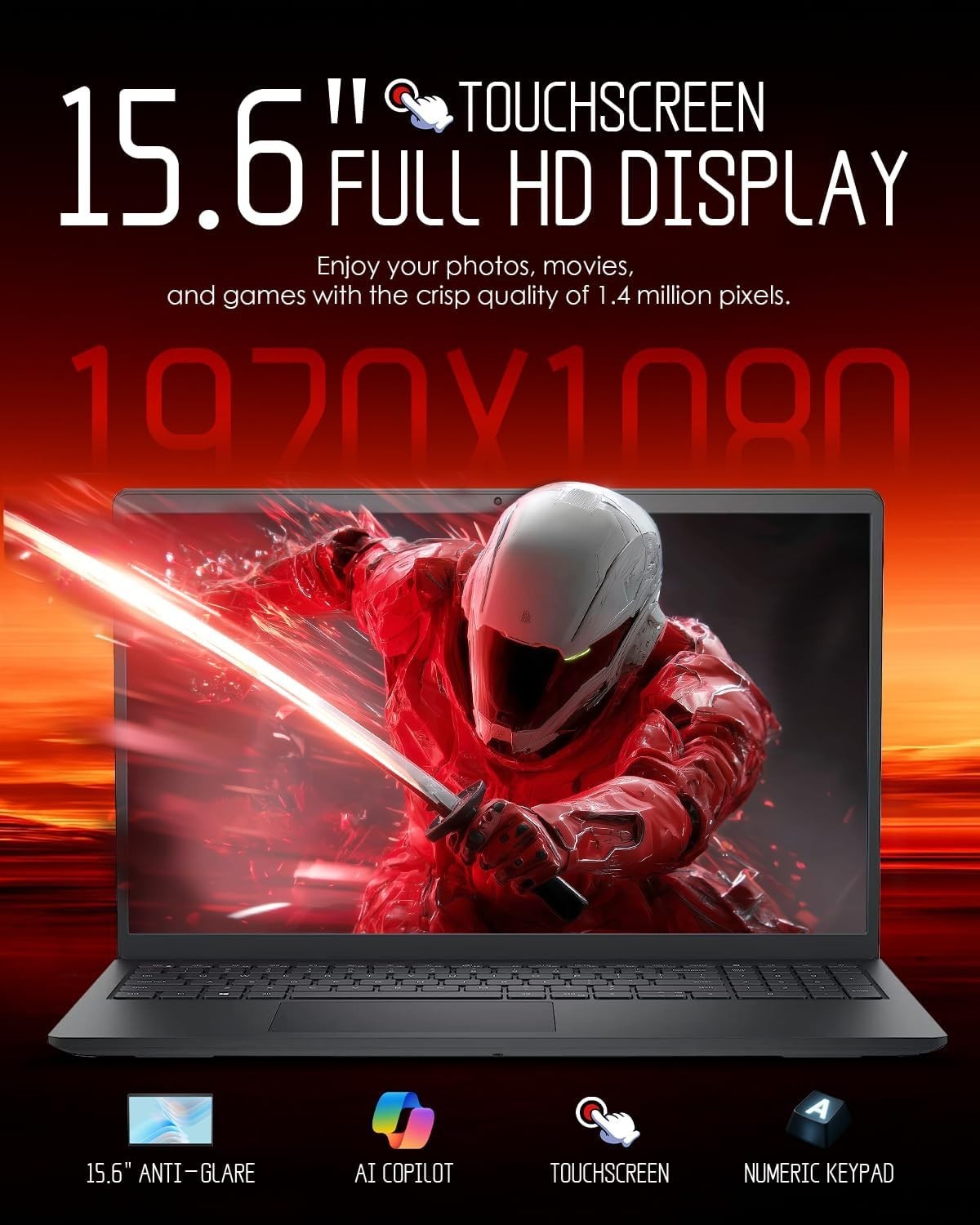 Dell Inspiron 15 3530 Touchscreen Laptop, 13th Gen Intel 10-Core, 20GB+512GB SSD