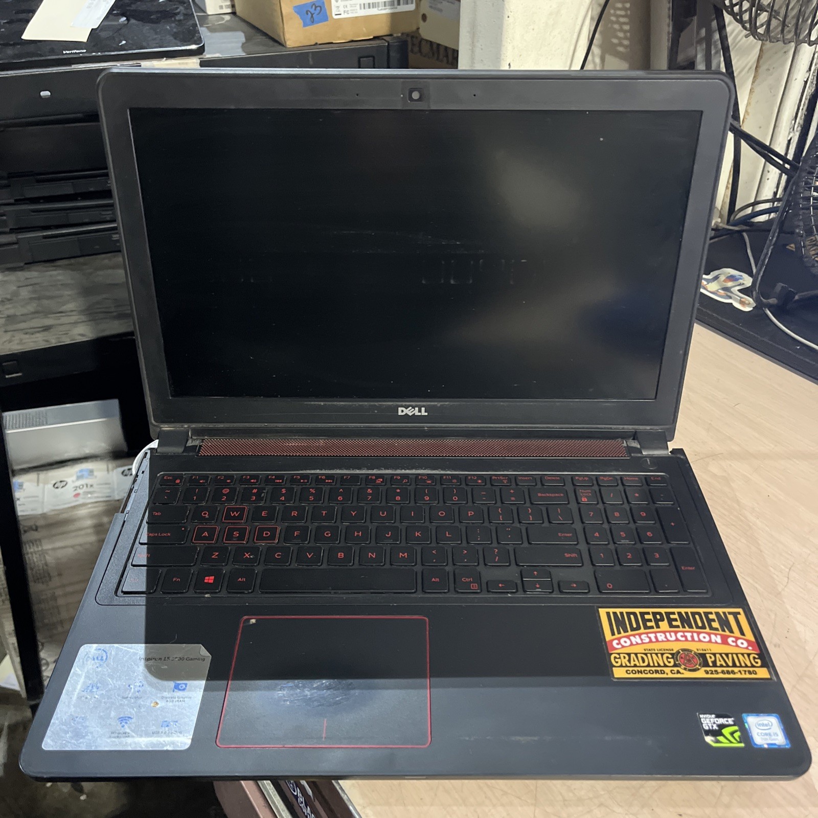 DELL INSPIRON 15 5000 INTEL CORE I5-7300HQ 2.50GHZ 8GB RAM NO HD