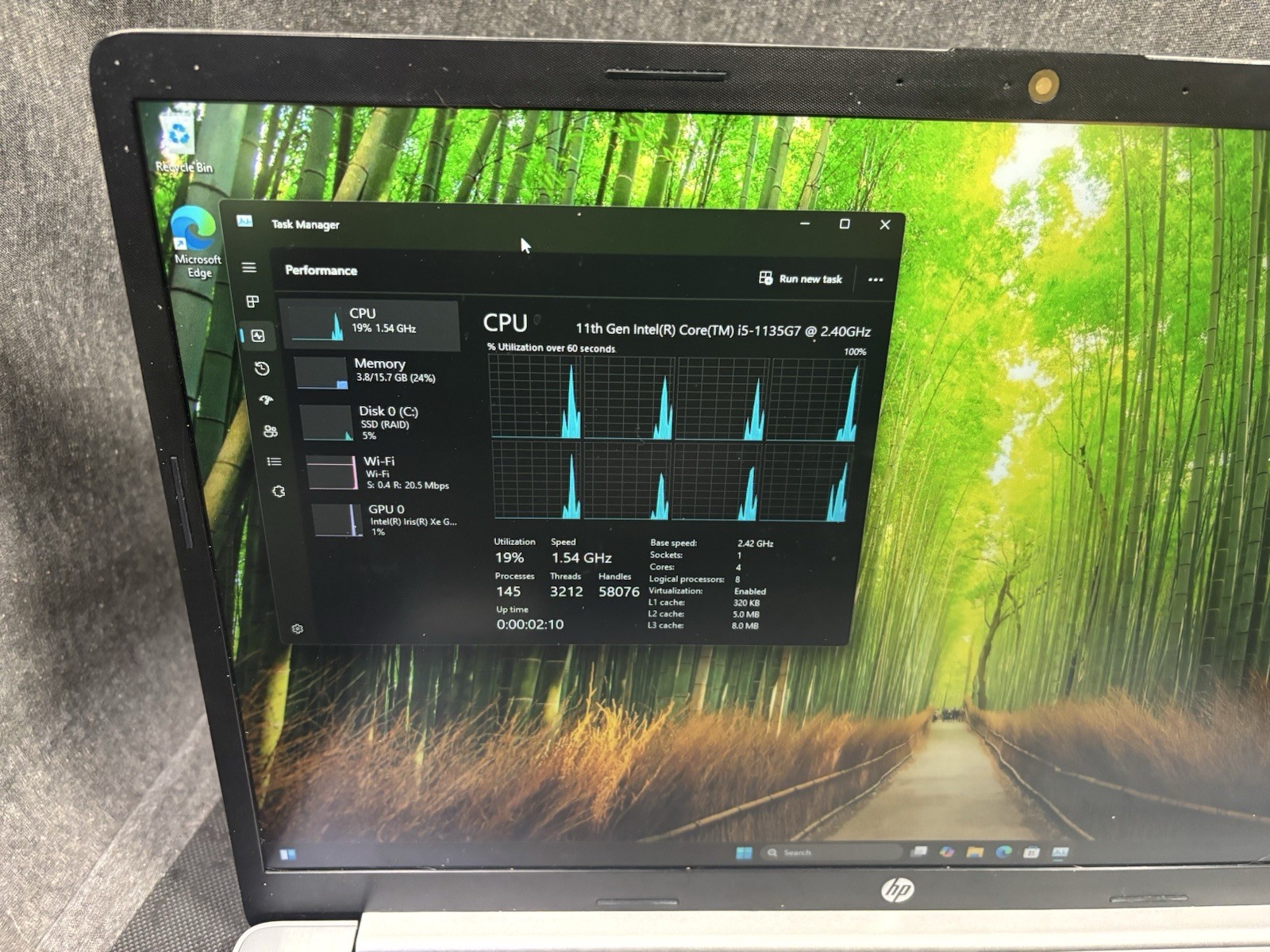 HP 17-cn0xxx i5-1135G7 2.40GHz 16GB RAM 256GB NVMe W11P J12242