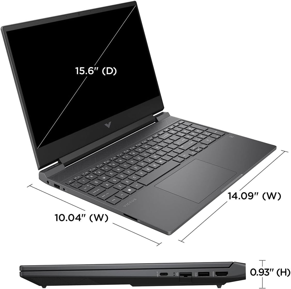 Victus 15 Gaming Laptop, 15.6″ FHD 144Hz Display, AMD Ryzen 5 7535HS, 16GB DDR5
