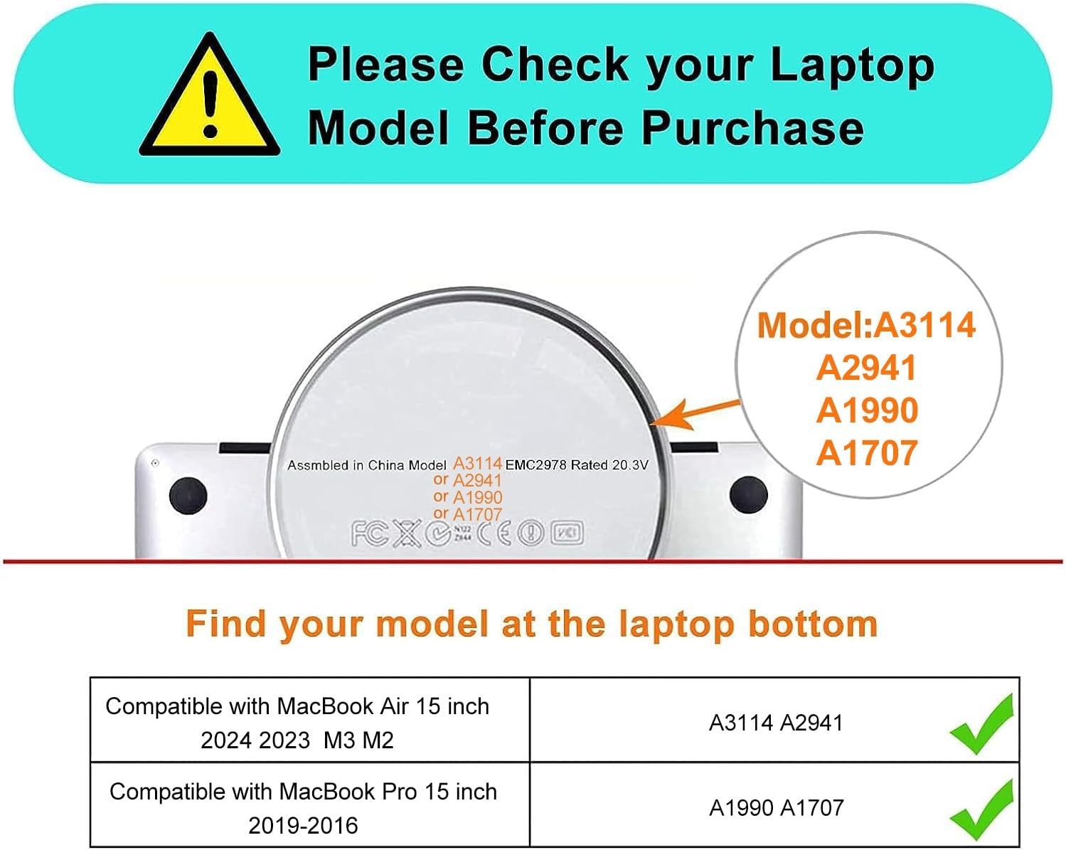 MacBook Air 15 inch 2026-2023 M5 M4 M3 M2/Pro 15 inch Case PU Leather Sleeve Cov