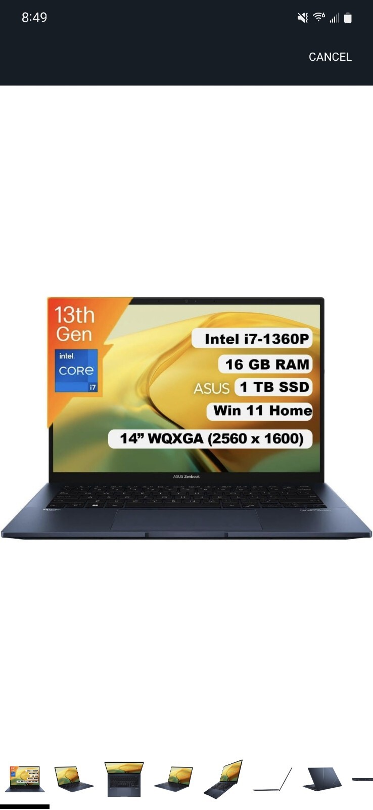 ASUS ZENBOOK UX.3402VA 14″ 2560×1440 5.1GHz Max Clock Non-Touch 4 YEAR WARRANTY