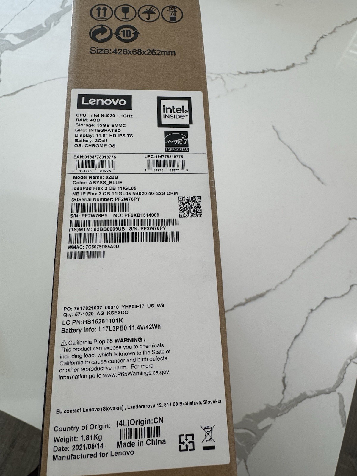 Lenovo IdeaPad Flex 3 CB 11IGL05 11.6″ HD Touchscreen (Intel Celeron N4020,…