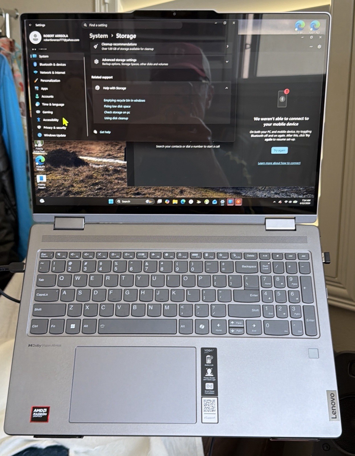 Lenovo Yoga 7 2-in-1 16AHP9 16″ Touch Ryzen 5 8640HS 8GB 477GB SSD