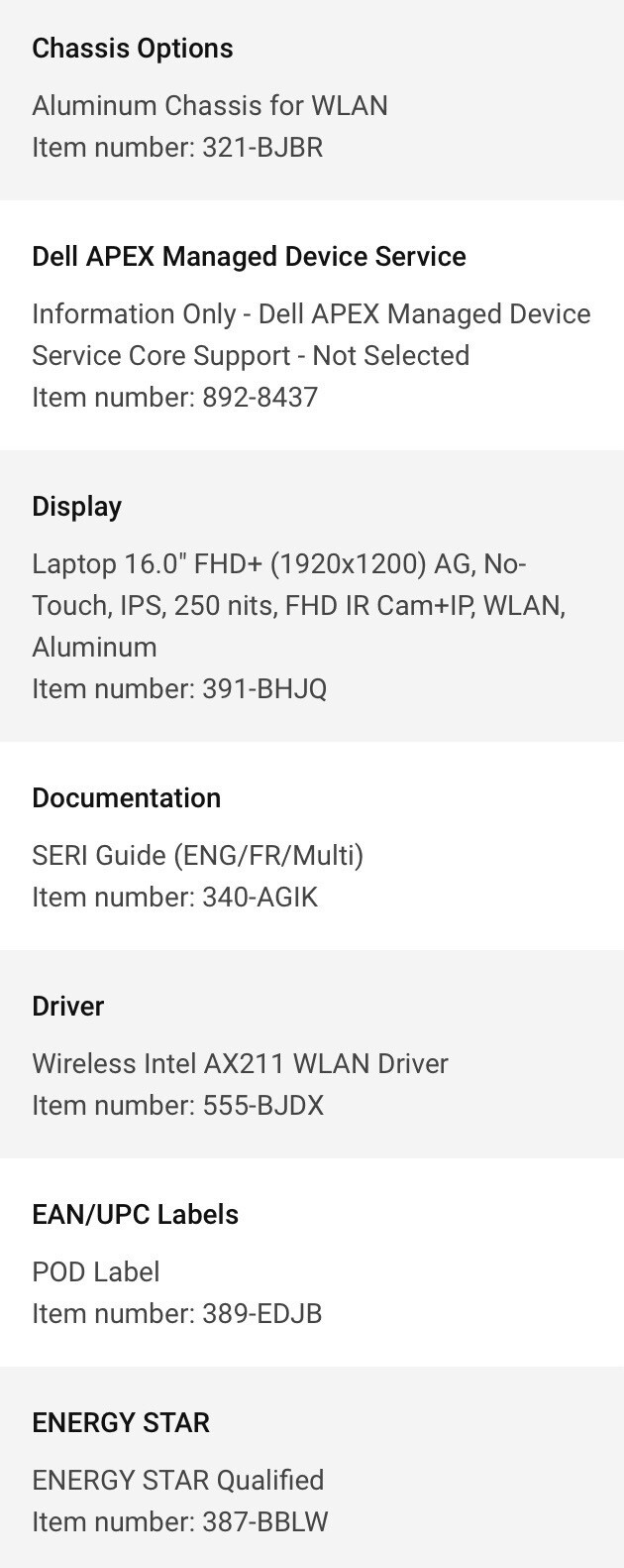 Dell Latitude 7640 BTX