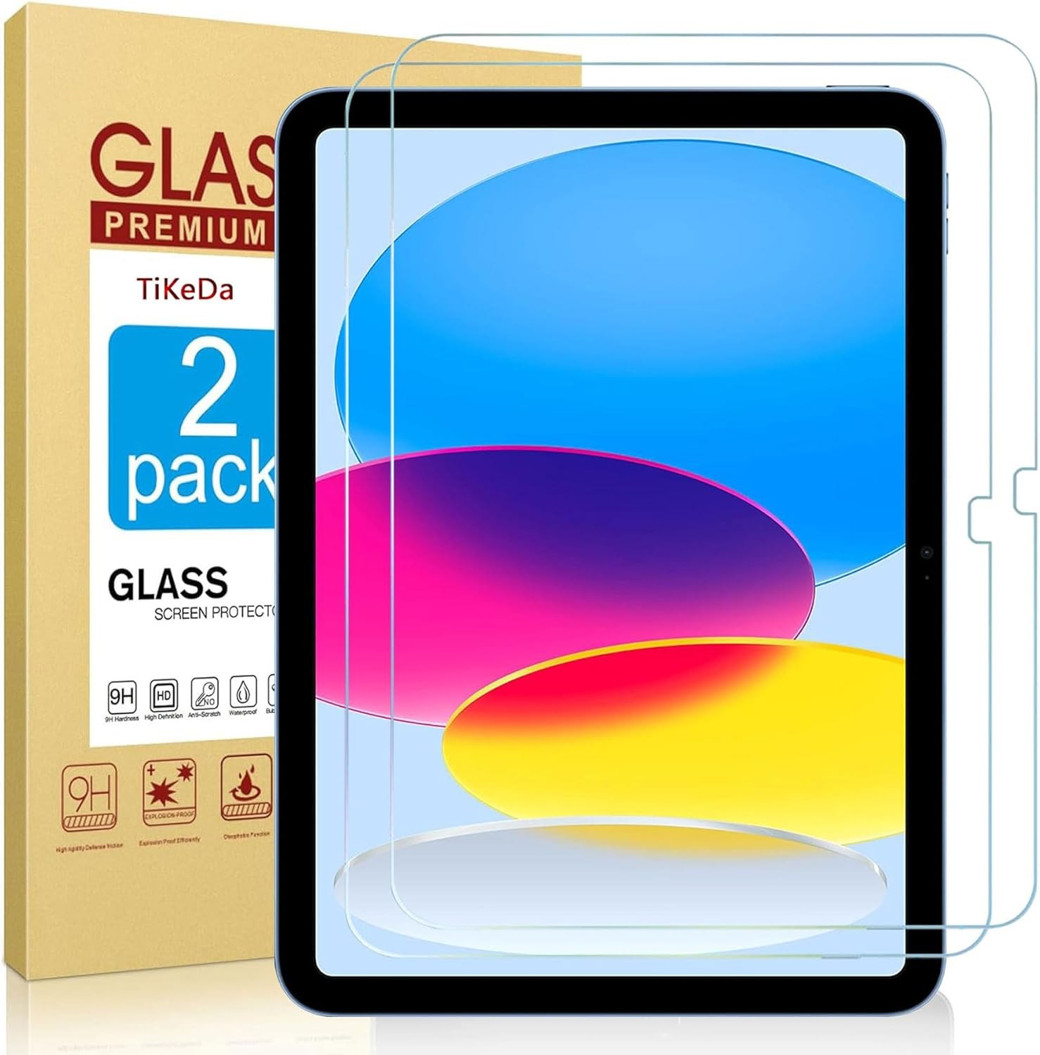 iPad A16 2025 11-inch/10.9 Screen Protector, HD Clear Tempered Glass Film Guard