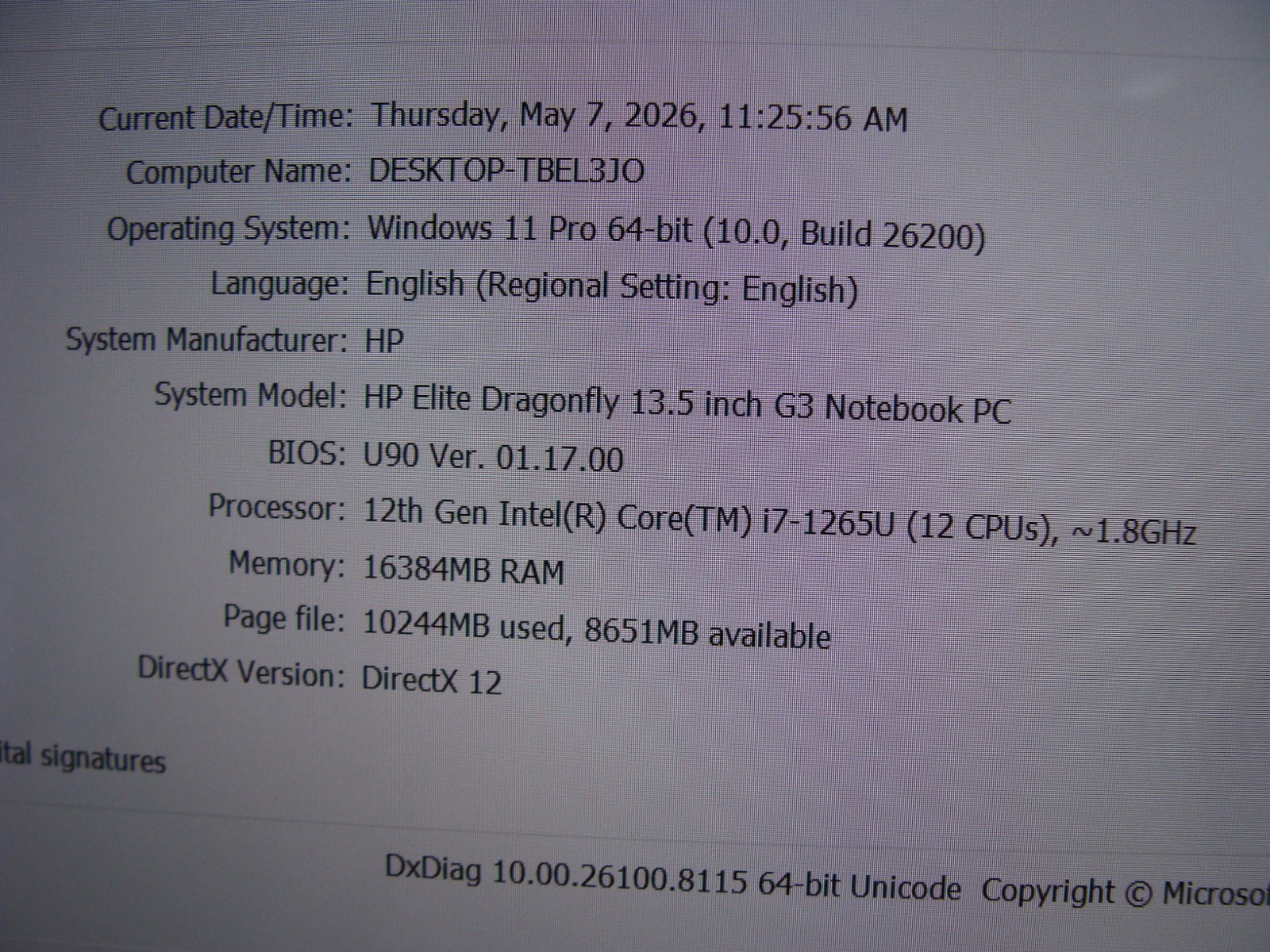 HP Elite Dragonfly G3 13.5″FHD+ vPro i7-1265U 1.8GHz 16Gb 512GB SSD Win11Pro +PA