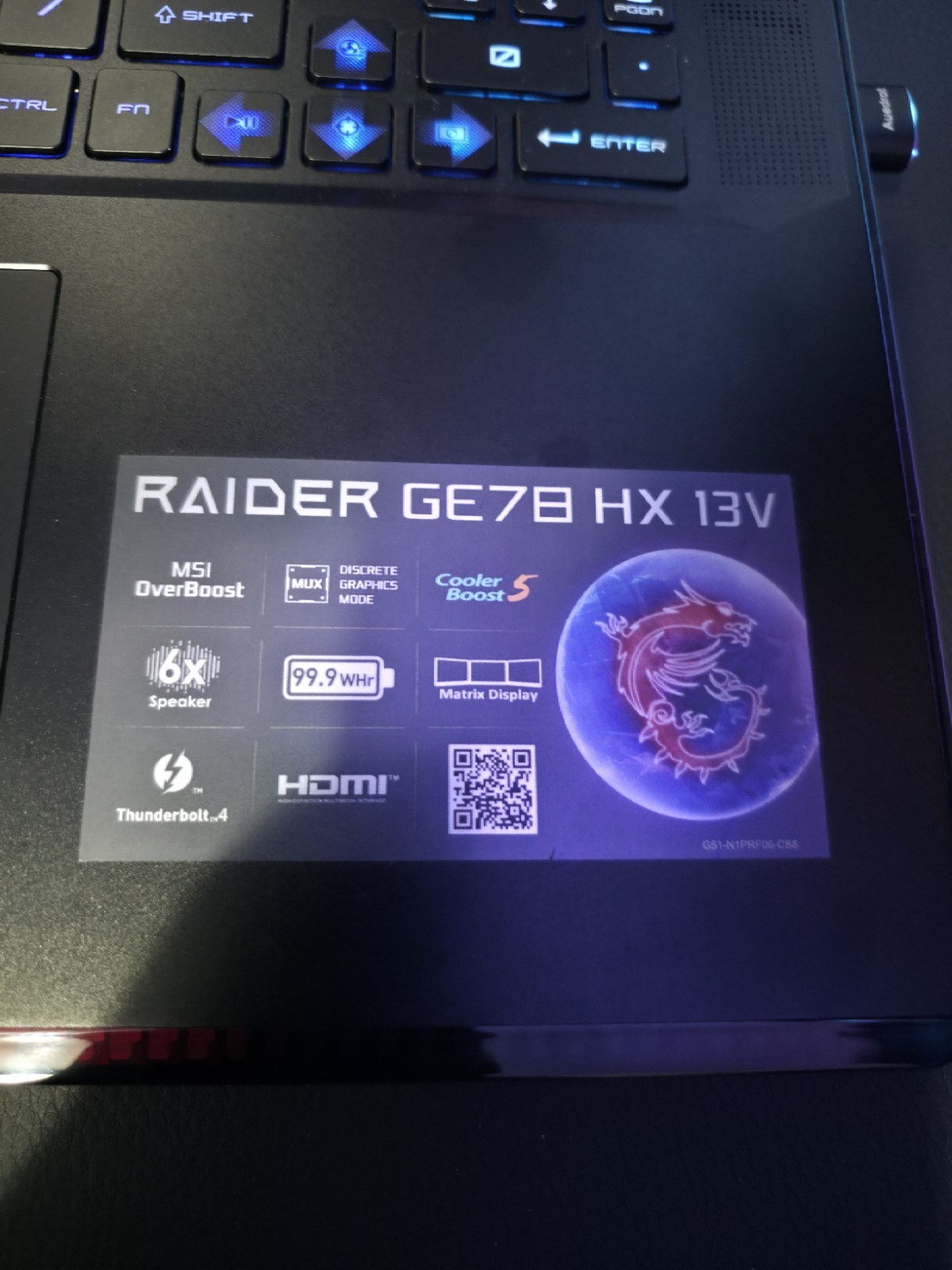 MSI Raider GE78HX Gaming Laptop RTX 4080, i9 13980HX, 1TB SSD, 32GB DDR5, 240Hz