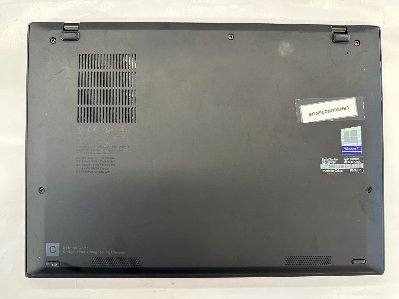Lenovo ThinkPad X1 20UN005KUS Nano Intel Core i5-1140G7 16GB 512GB SSD Win11 Pro