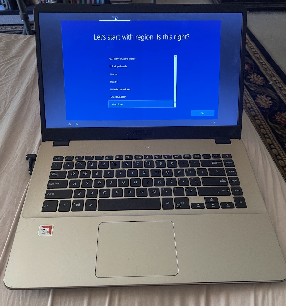 Used Asus Vivobook 2017 15.6 Inch Laptop X505B AMD A9 500gb SSD 16gb RAM