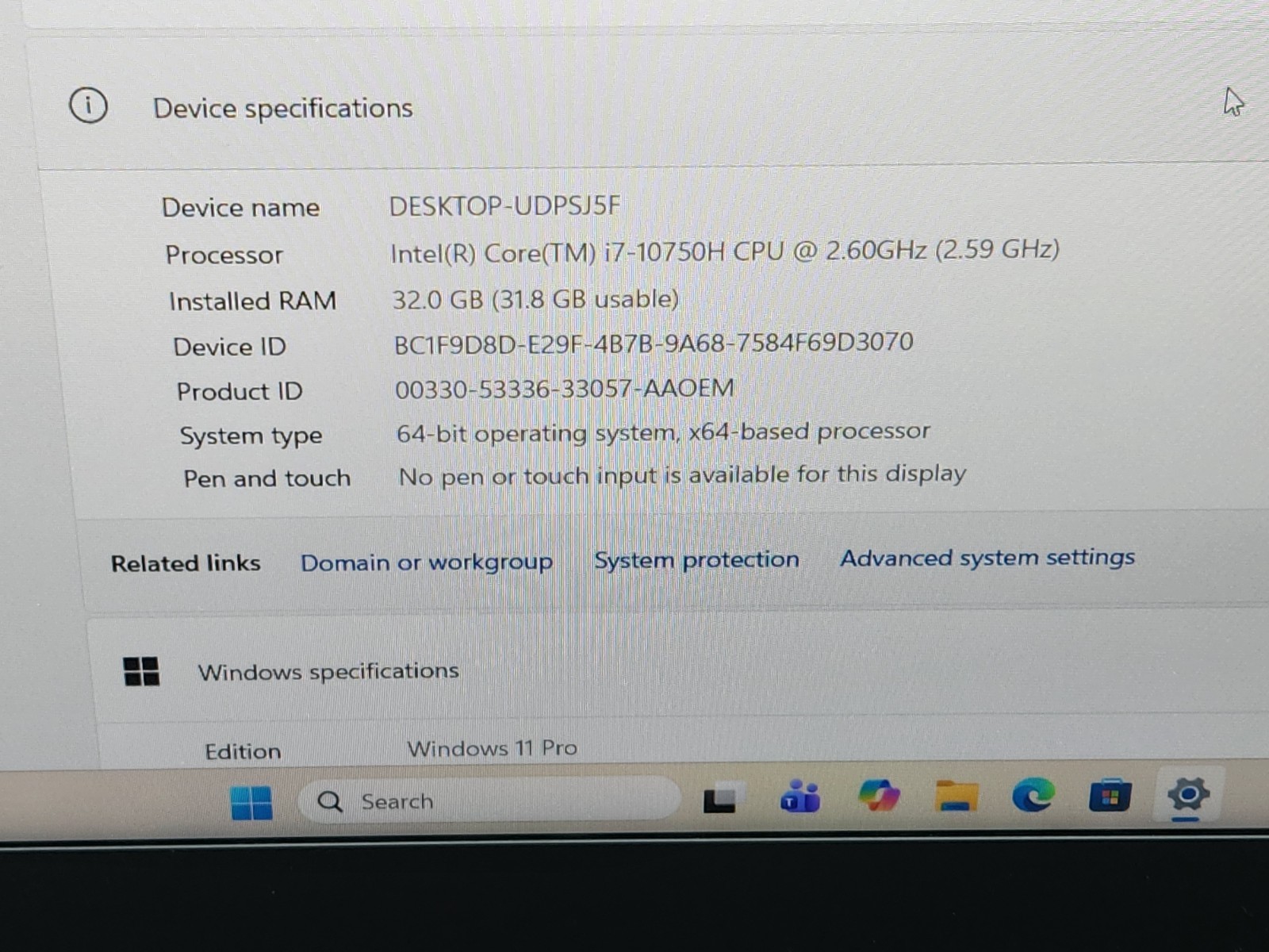 Lenovo ThinkPad P1 Gen 3 15.6″ i7-10750H 32GB 256GB SSD Quadro T1000 Win 11 Pro~