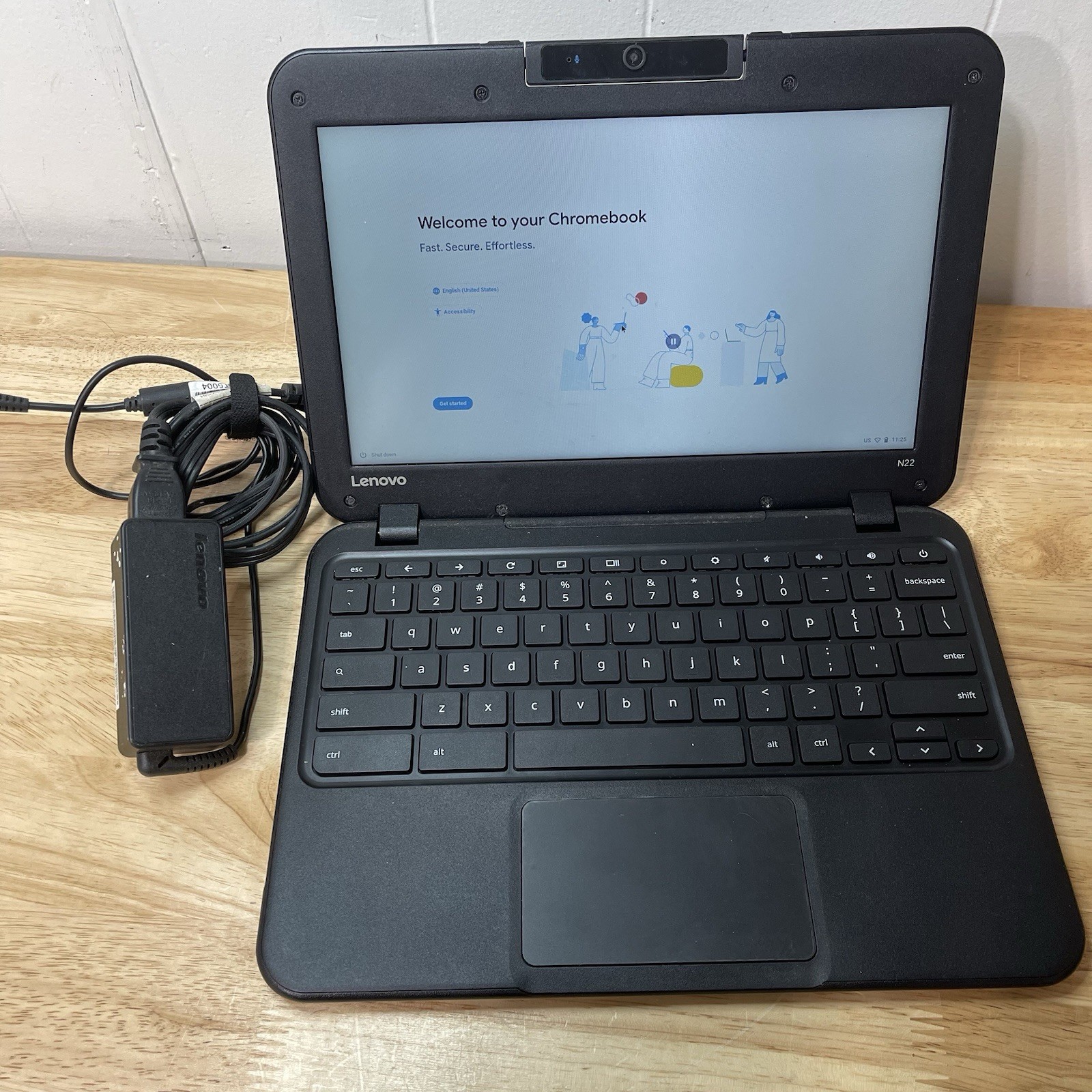 Lenovo N22-20 Chromebook ChromeOS 11.6″ 4GB 16GB SSD w/AC Adapter WORKING