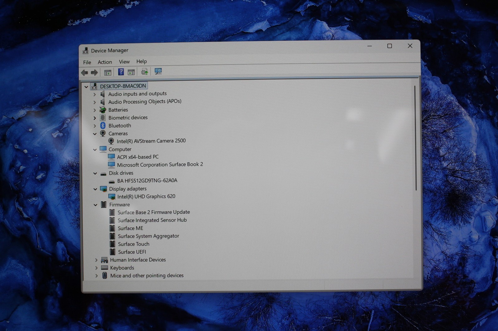 15.6″Microsoft Surface Book 2 1793 i7-8650U 1.90GHz RAM 16GB NVMe 512GB