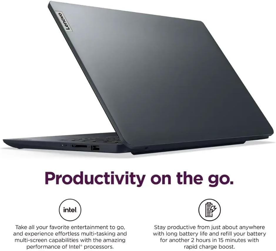 Ideapad 14″ Business Laptop with Microsoft 365 & Copilot AI, Intel Processor, 12