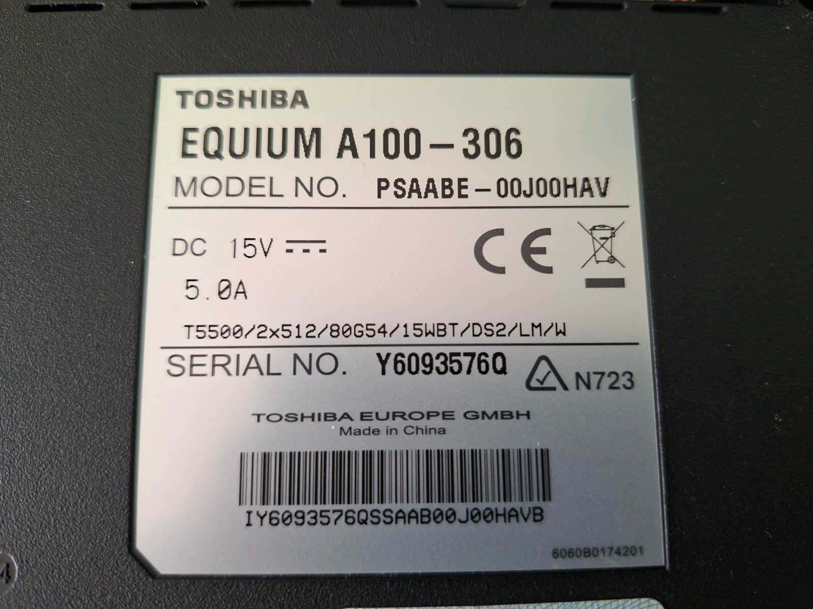Toshiba Equium A100 Laptop Notebook 15.4″ 1GB 80GB HDD Windows XP *Two Laptops*