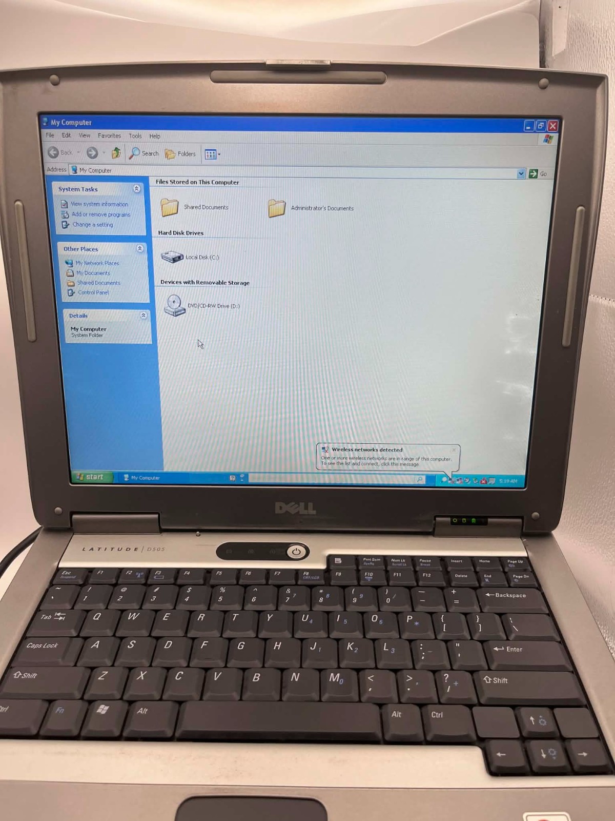 Vintage Dell Laptop Windows XP 30GB 1GB RS232 PARALLEL & Serial Com Port,Grade B