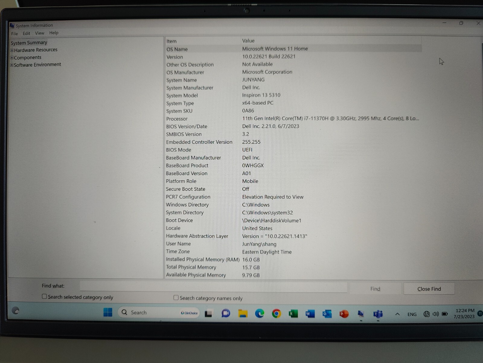 Dell Inspiron 13 5310 13.3″ (512GB SSD, Intel Core i7-11370H, 3GHz, 16GB RAM)…