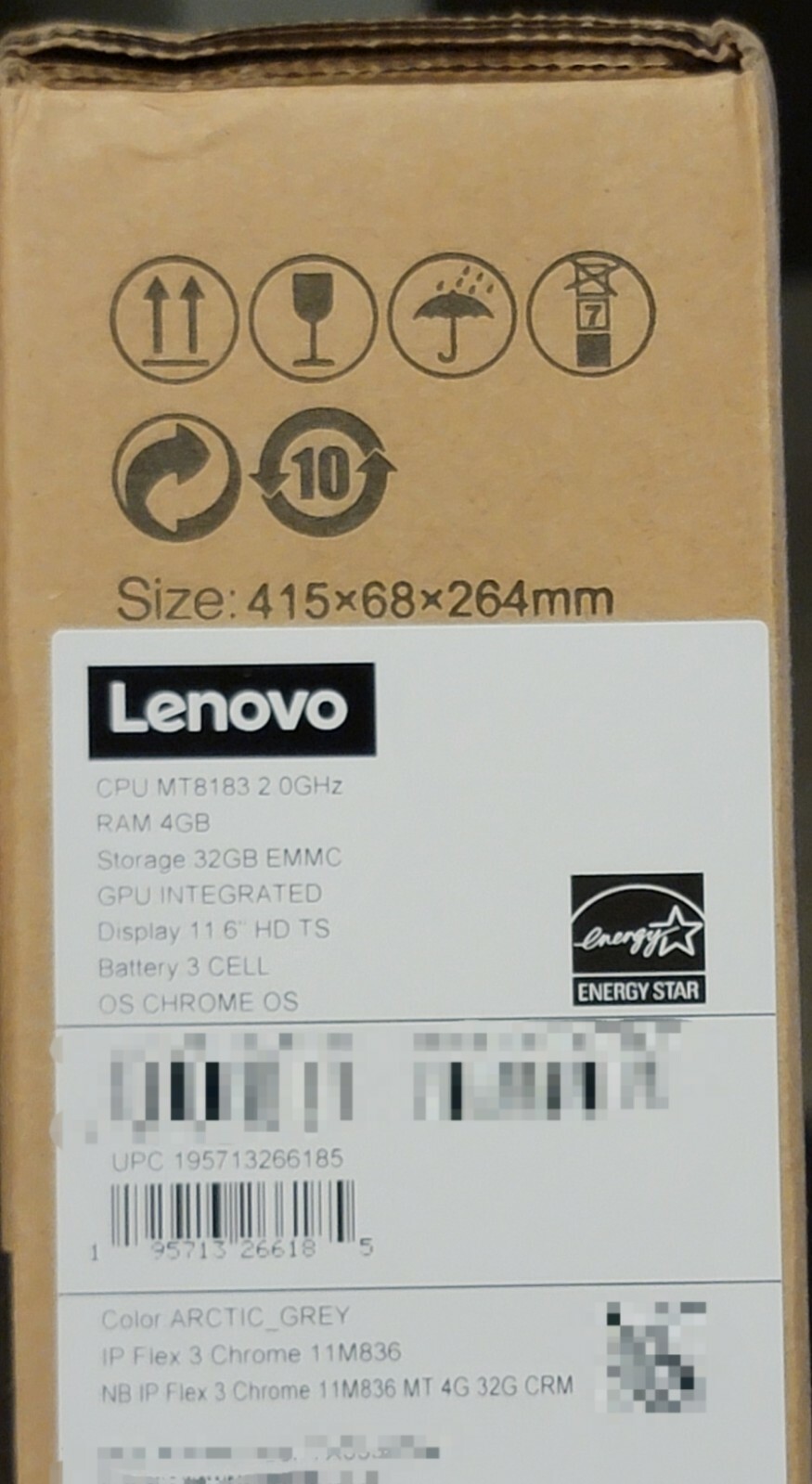 LENOVO FLEX 3 2-IN-1 TOUCH CHROMEBOOK 11.6” 4GB RM 32GB + 128 GB mSD + BACKPACK
