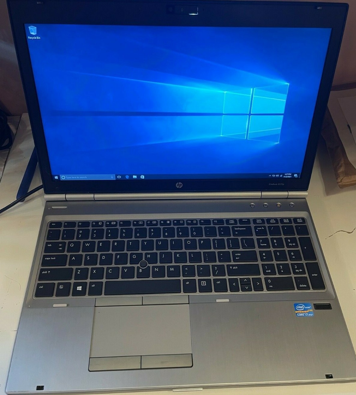 HP ELITEBOOK 8570P, CORE i7-3520M, 256GB SSD, 8GB DDR3, BT, WIN10 (ACTIVATED)
