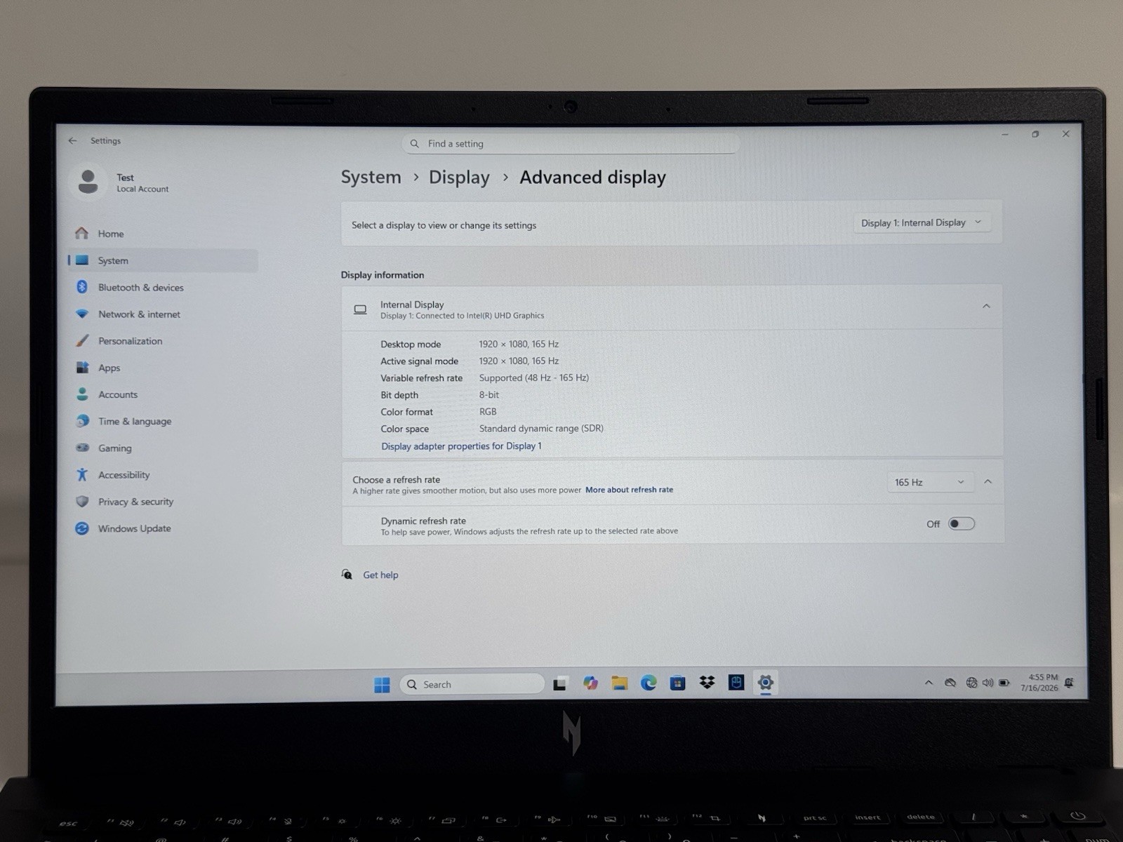 Acer Nitro V 15 ANV15-52 15.6″ 144Hz i5-13420H 2.1GHz 32GB DDR5 512GB RTX 4050