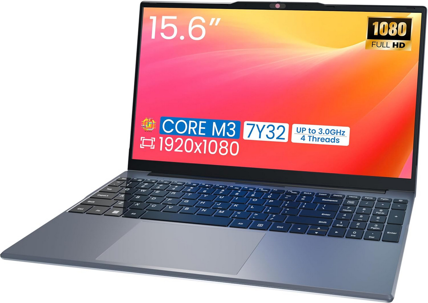 15.6″ FHD Laptop Computers, Compatible with Windows 11, Core M3 (Beats Pentium,