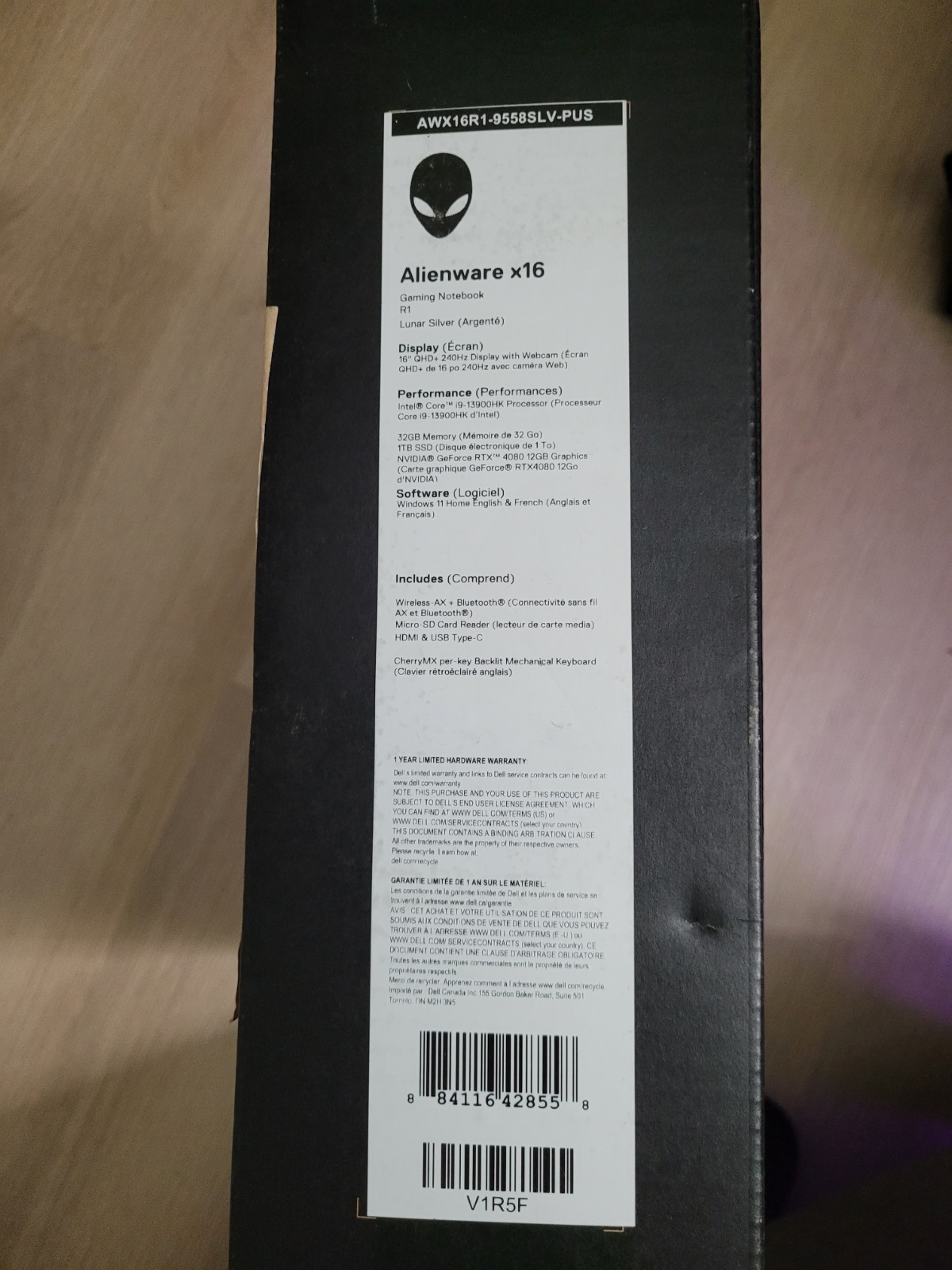 Alienware x16 R1 16″ QHD+ 280Hz✓i9-13900HK✓32GB RAM✓1TB SSD✓RTX 4080
