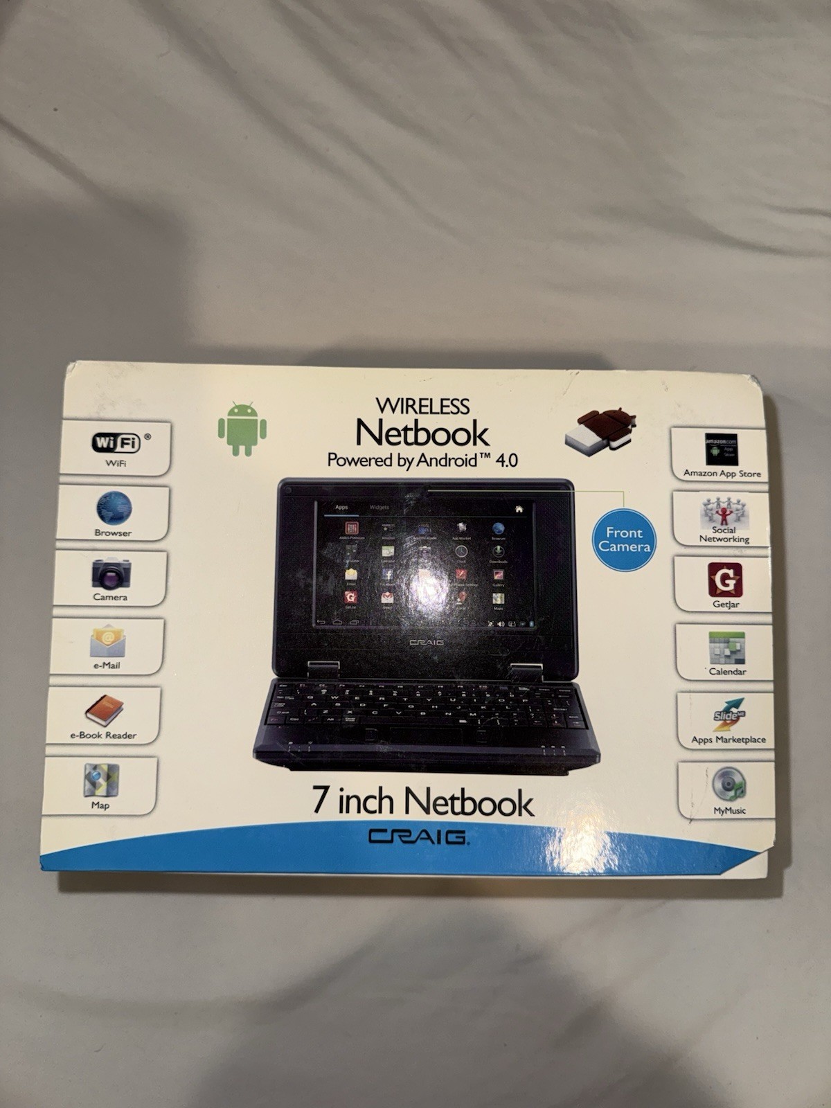 Factory sealed Craig 7″ Netbook Android 4.0 CLP281x Wi-Fi Webcam Black Netbook