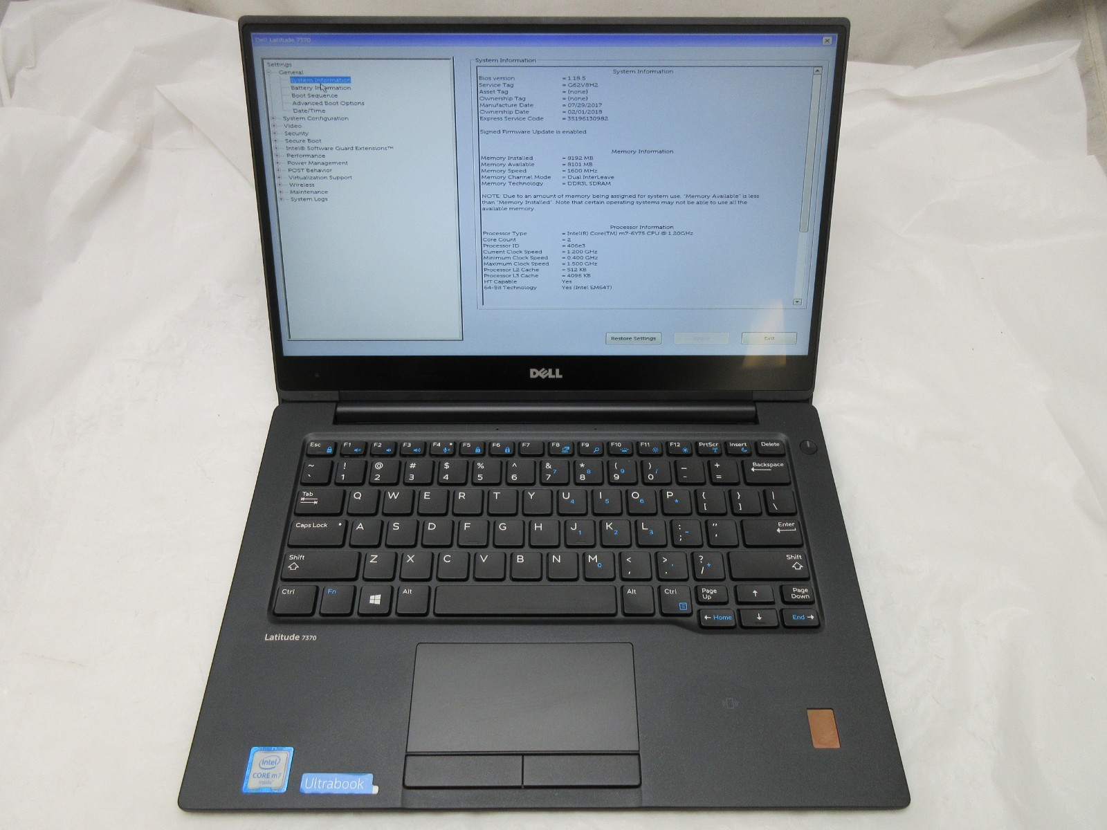 Dell Laitude 7370 13.3″ : Core M7-6Y7S 1.2GHz : 8GB RAM : 256GB SSD : No OS QHD+