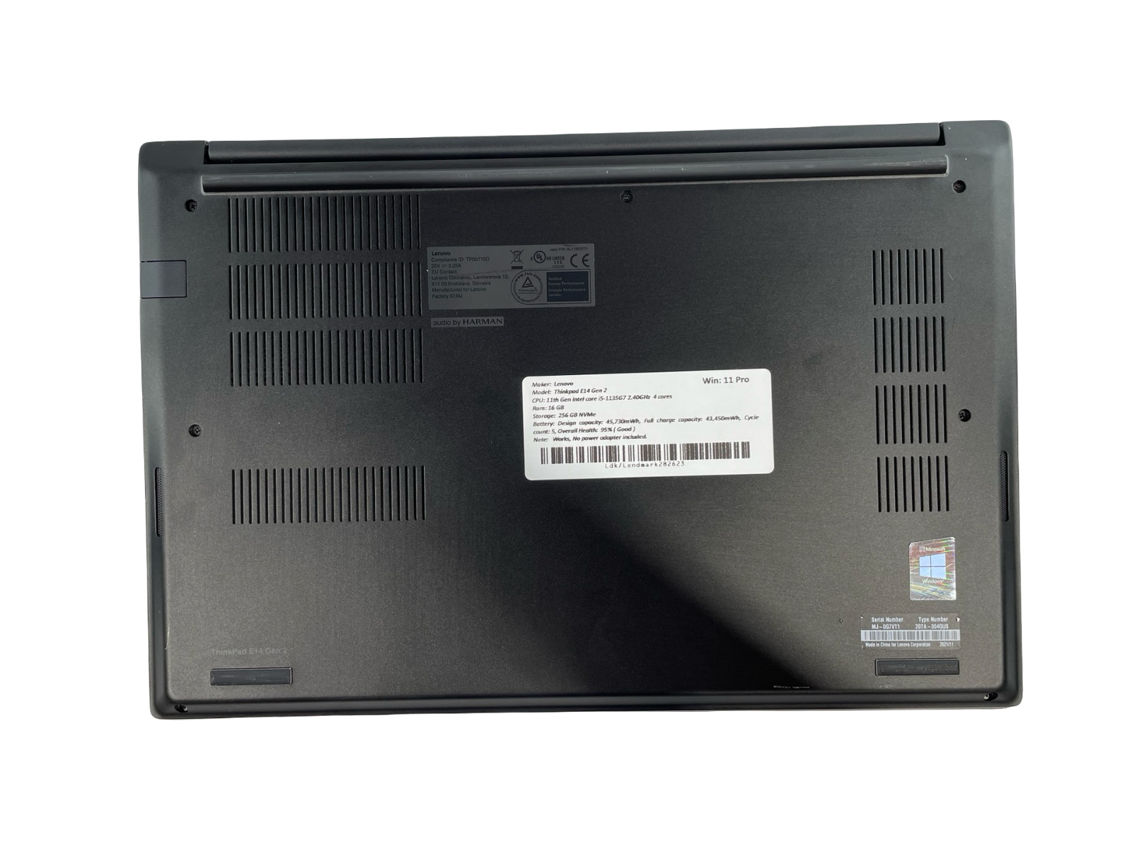 Lenovo ThinkPad E14 Gen 2 14″, Core i5-1135G7, 16GB RAM, 256 GB NVMe, WIN11P
