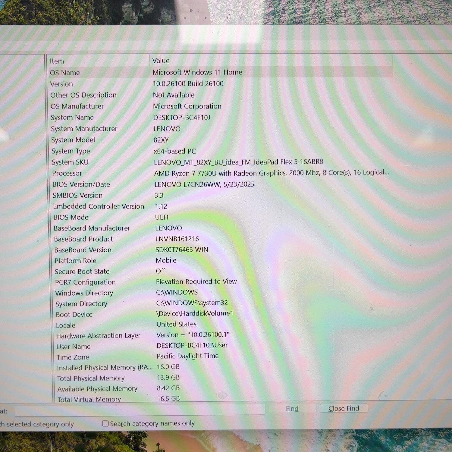Lenovo IdeaPad Flex 5 16ABR8 15.9″ Ryzen 7 7730U 2.0GHz 16GB RAM 512GB SSD