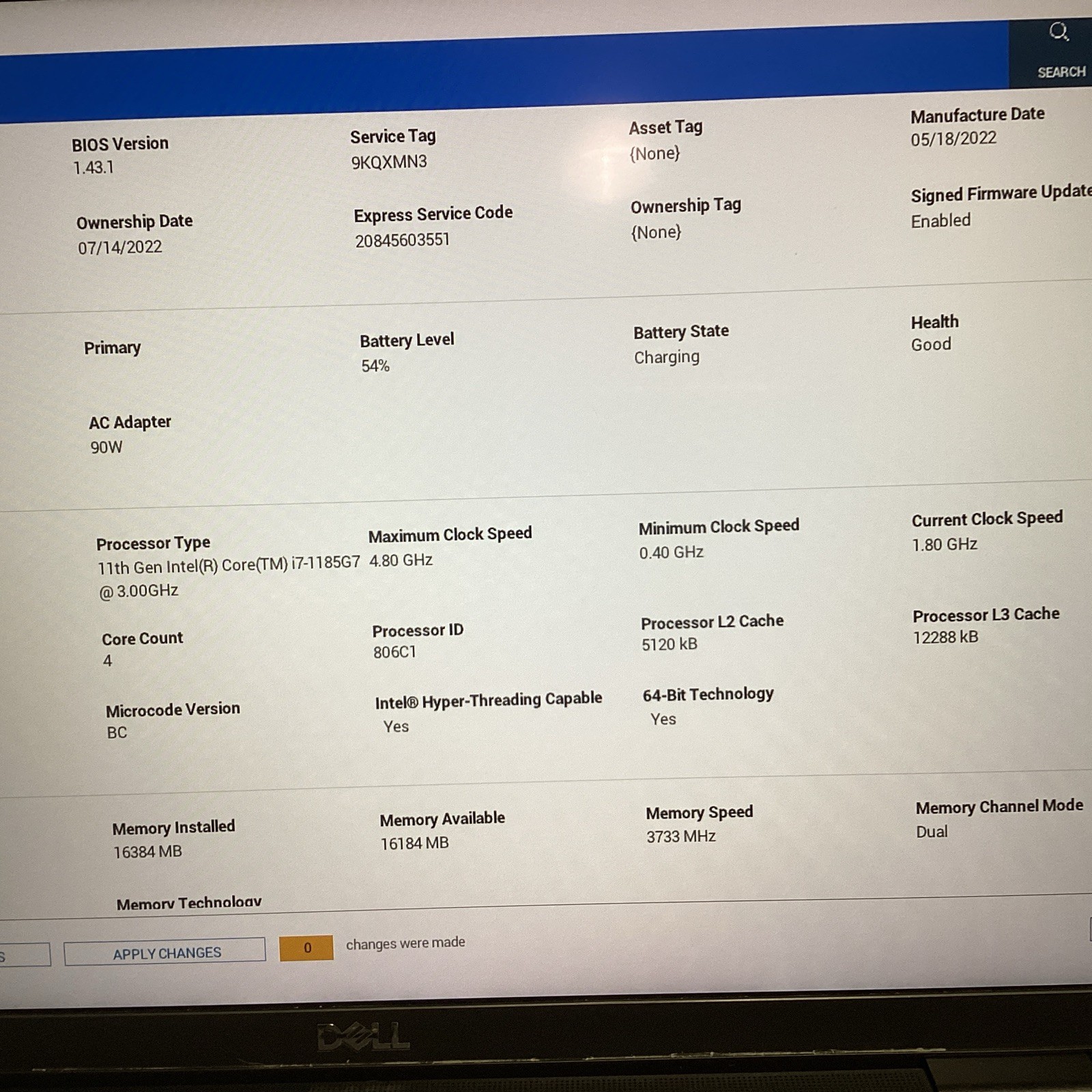 Lot 3Dell Latitude 7520 i7-1185G7@3.00GHz | 256GB SSD | 16GB RAM | No OS/CHARGER