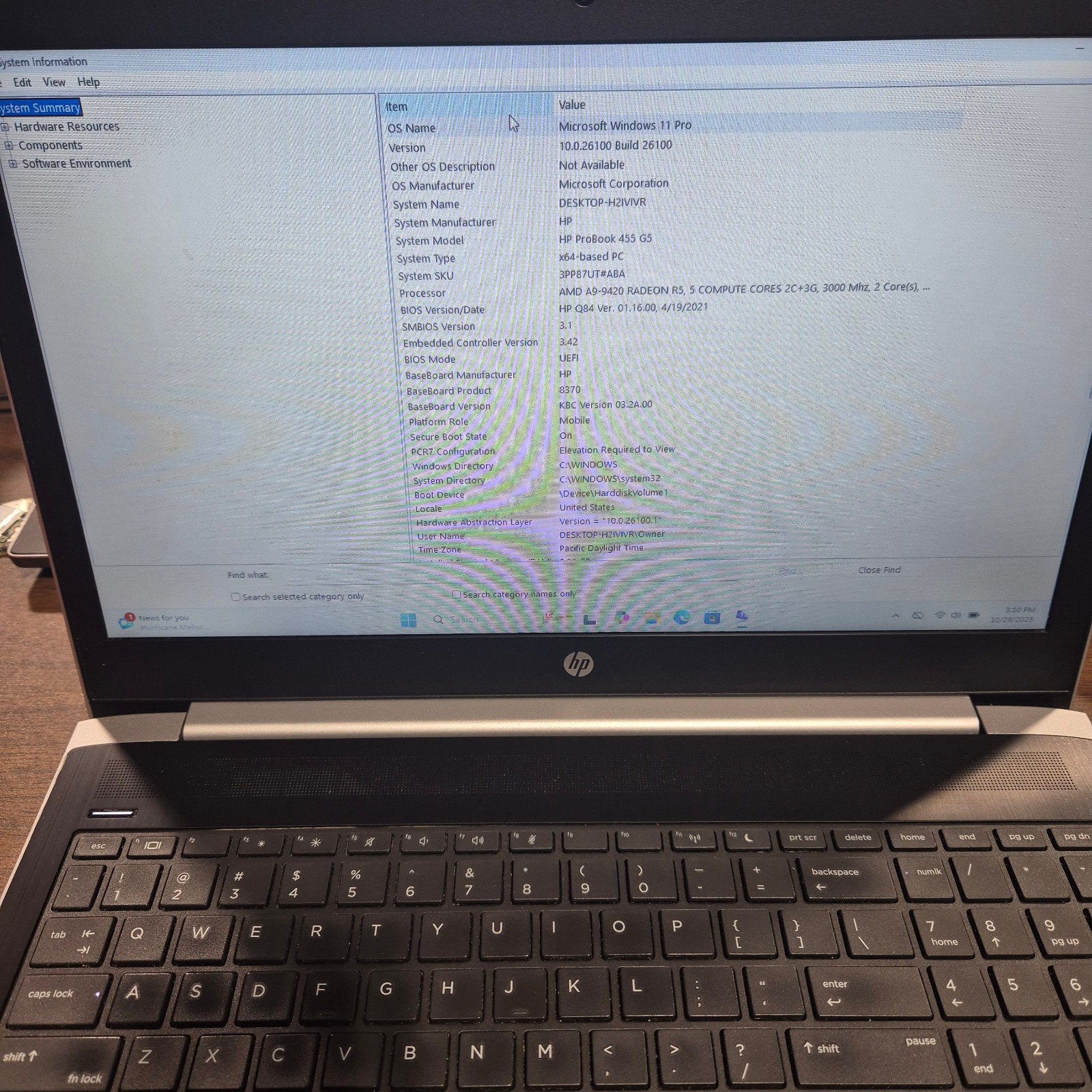 hp pro book 455 g5 AMD A9-9420 Radeon R5 8gb ram 120gb ssd