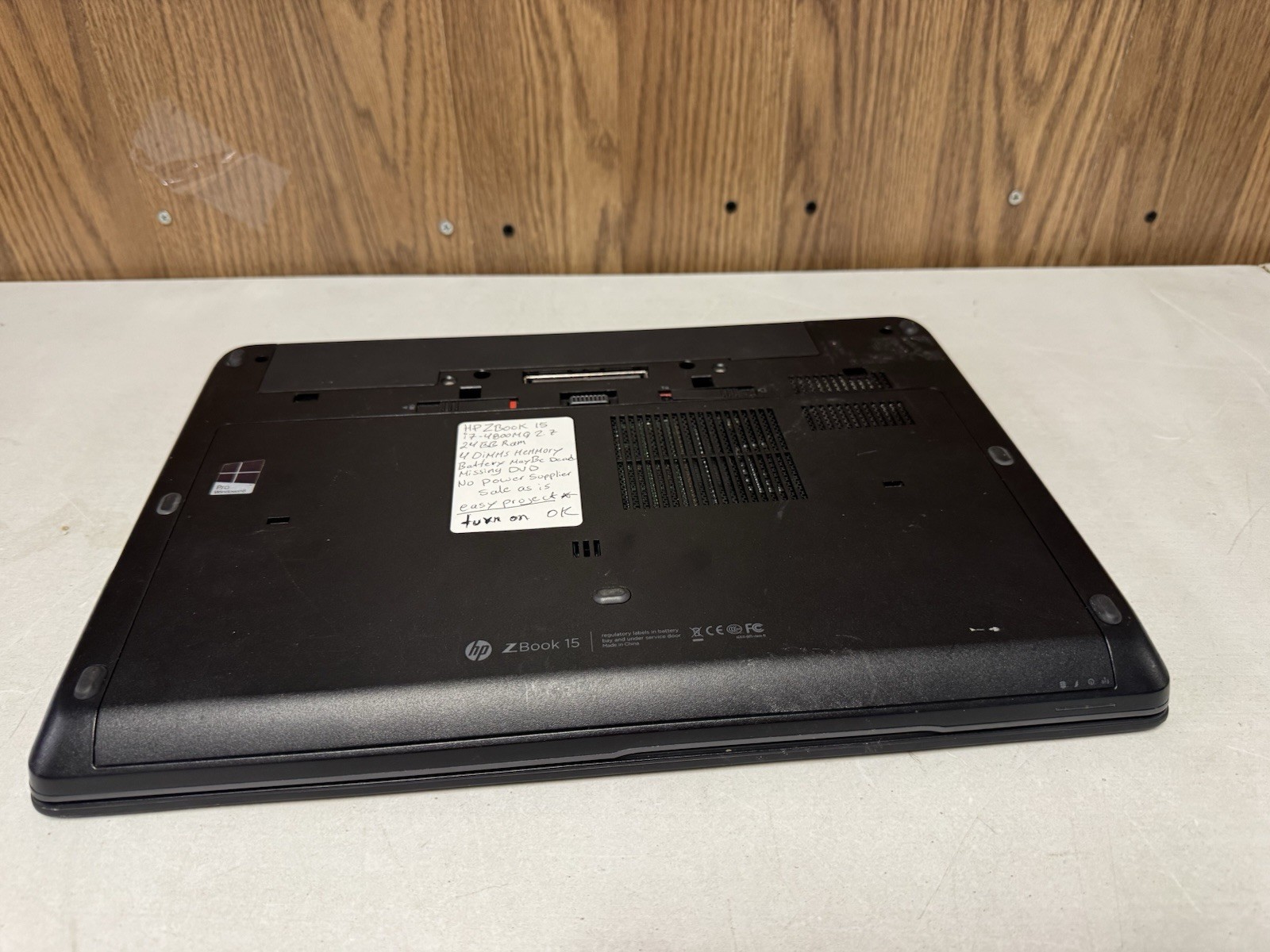 HP ZBook 15 i7-4800MQ 24GB RAM NO HDD SSD | Boots | Parts Repair