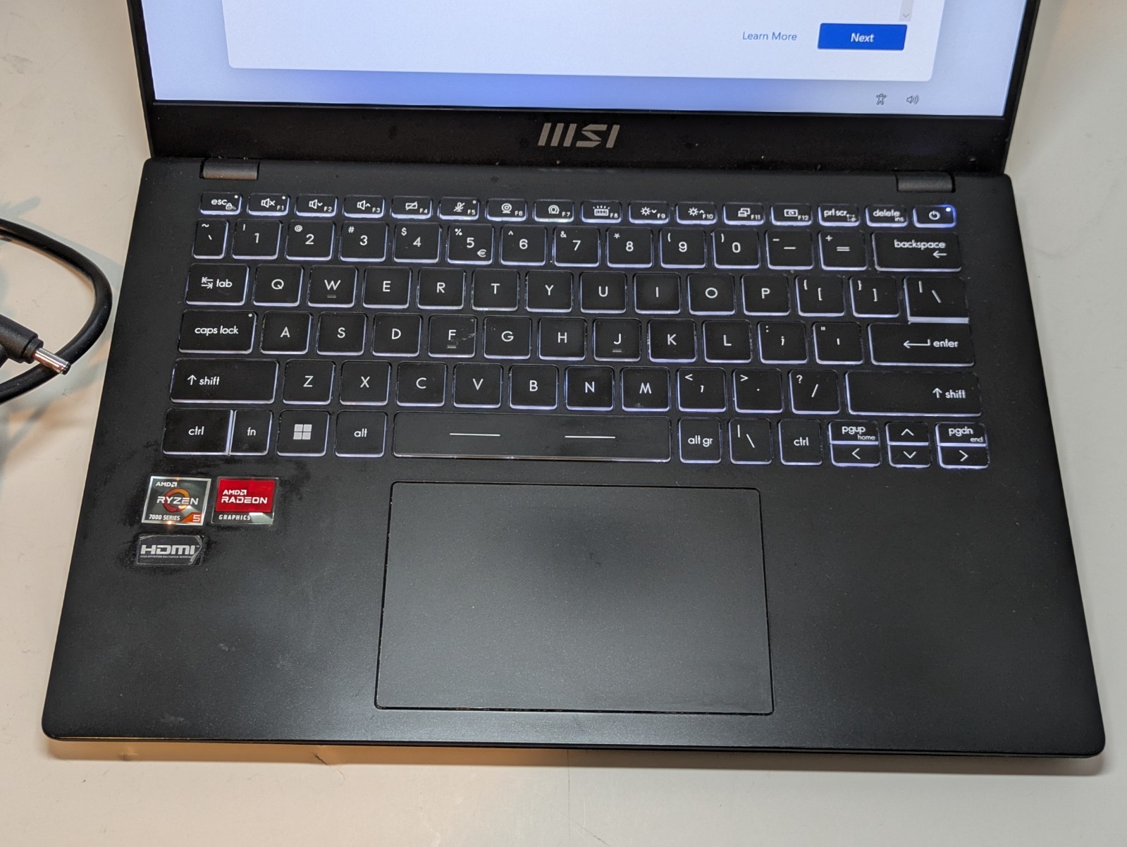 MSI Modern 14 C7M 14″ AMD Ryzen 7 7530U 2.0GHz 16GB RAM 256GB SSD Laptop