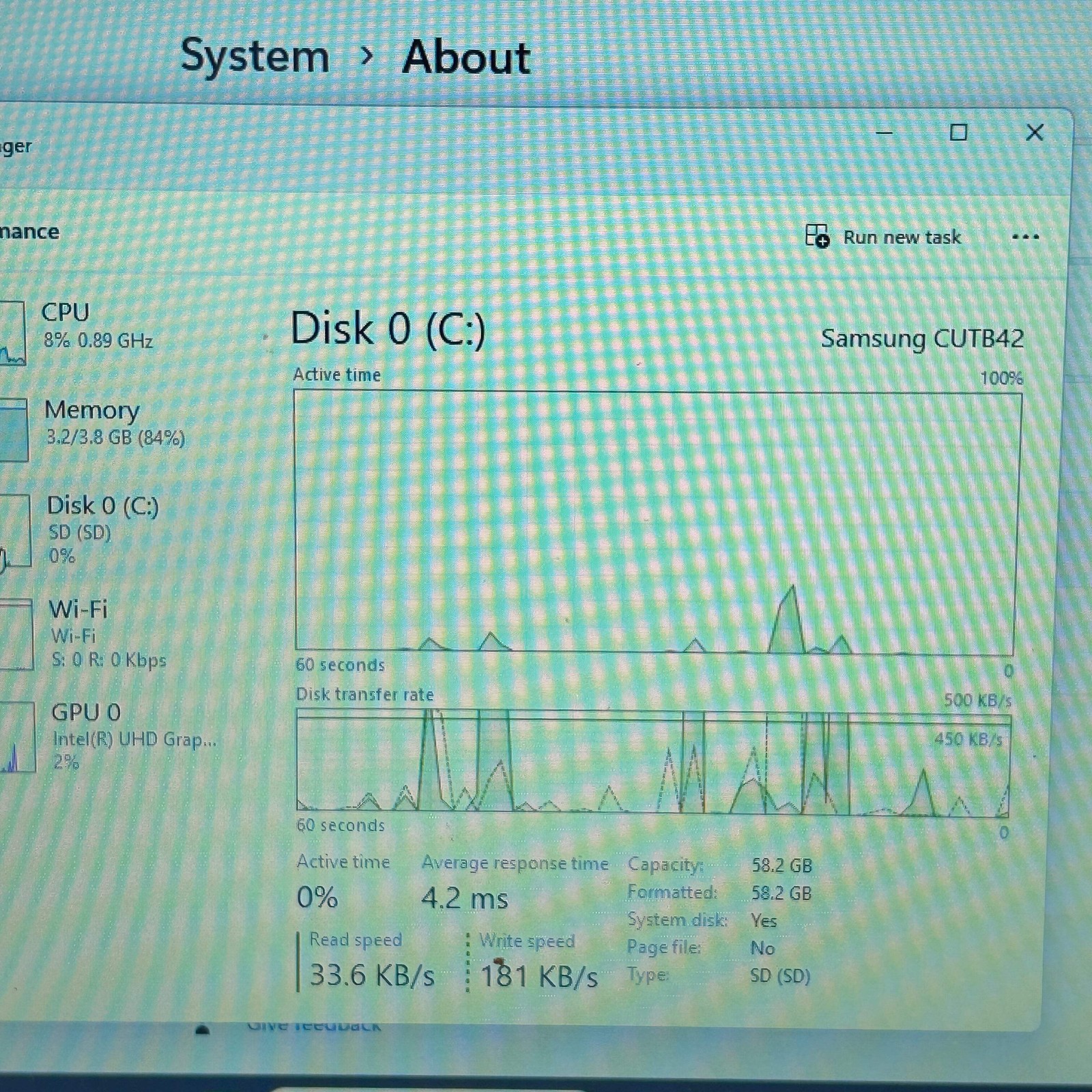 HP Laptop 14-CF2111WM Celeron N4120 1.10Ghz 8GB RAM 64GB SD(SD)