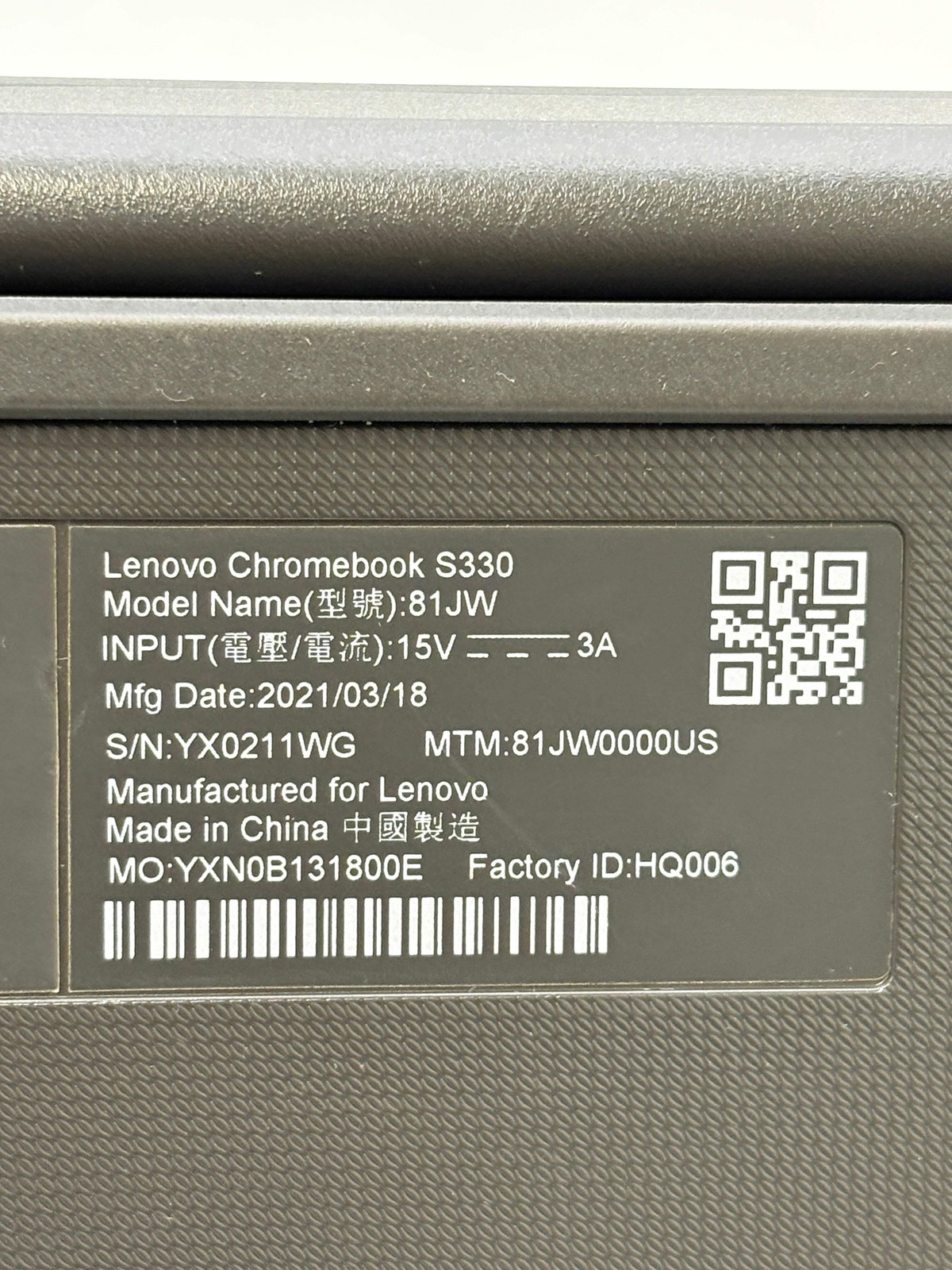 Lenovo Chromebook S330 14-inch MediaTek 4GB RAM 32GB eMMC