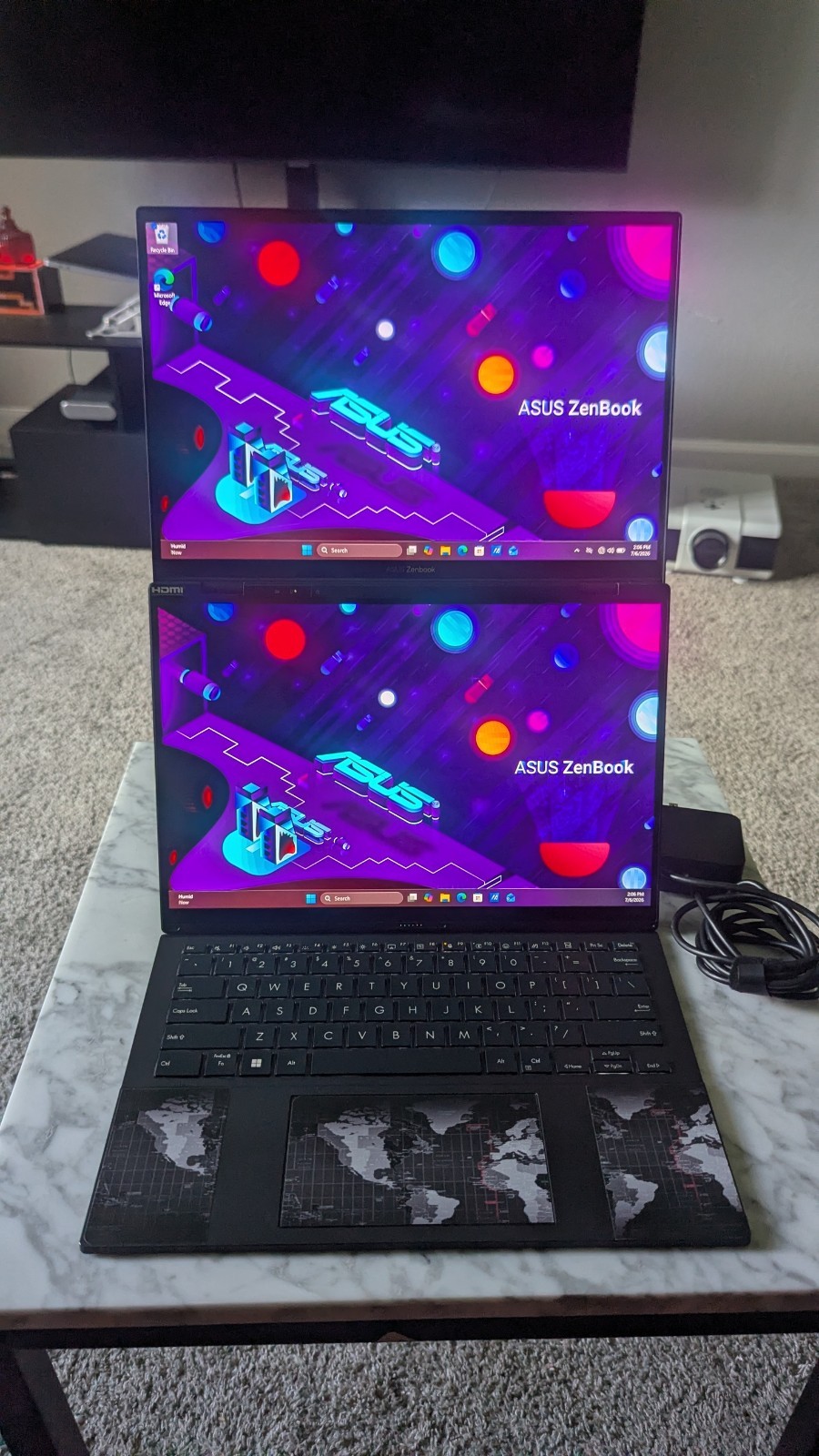 14″ Asus ZenBook Duo Ux8406ma, Ultra 7 155H, 16GB, 1TB SSD, Touch, Dual Screens!