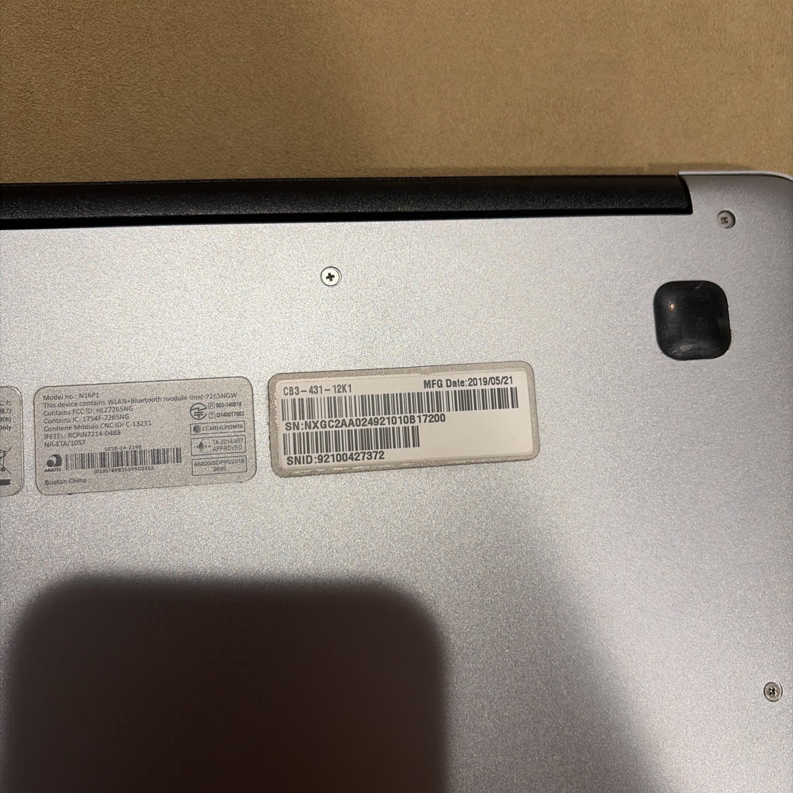 Acer Chromebook 14″ CB3-431-12K1 32GB N16P1 Silver works (no charger)🔥🔥🔥