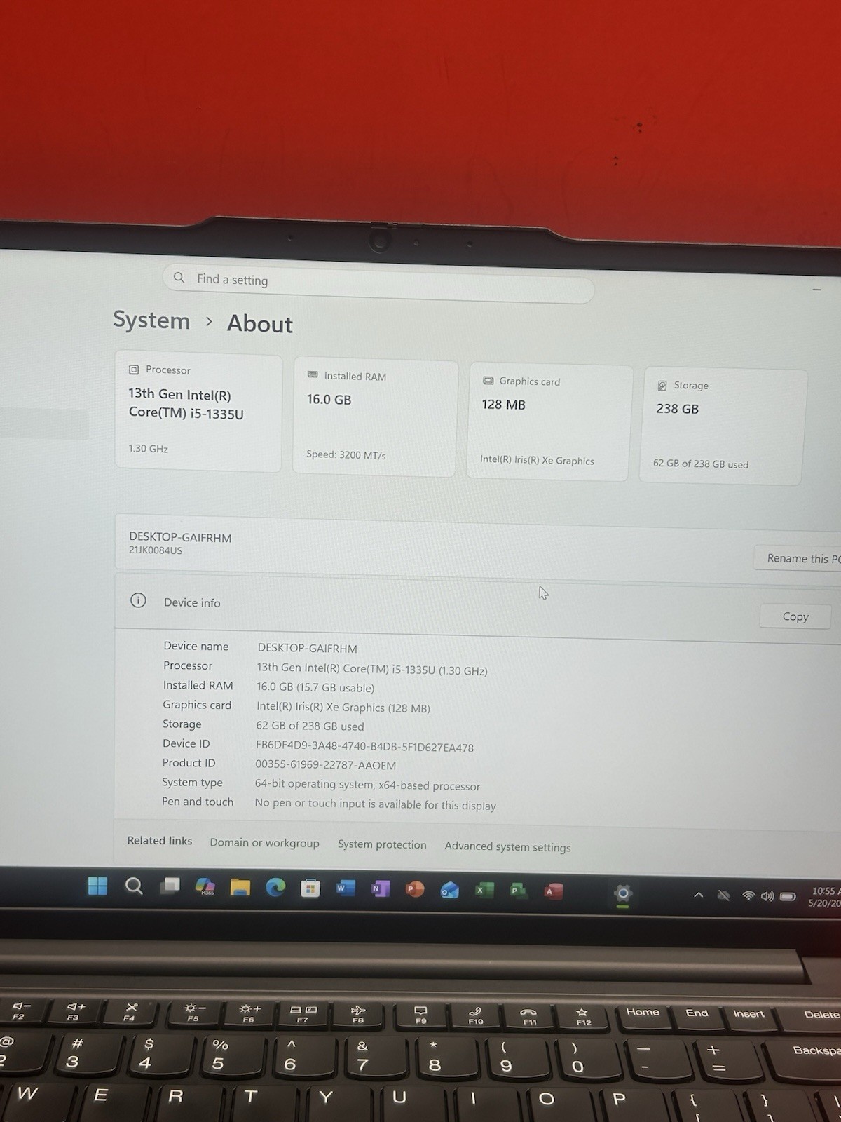 Lenovo ThinkPad E14 14 Core 13th i5 -1300Mhz 16GB 256GB Windows 11pro