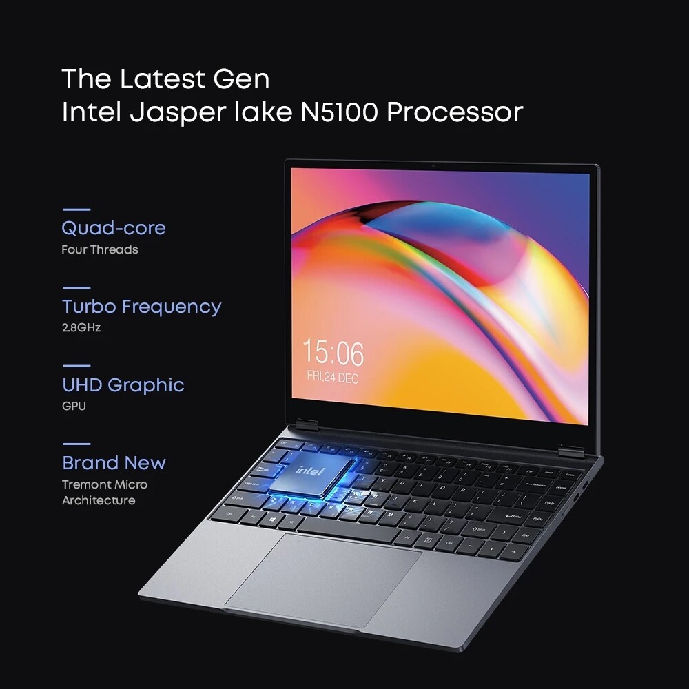 CHUWI FreeBook 13.5″ Win11 Laptop Intel Processor Backlit Keyboard 8/12/16 RAM