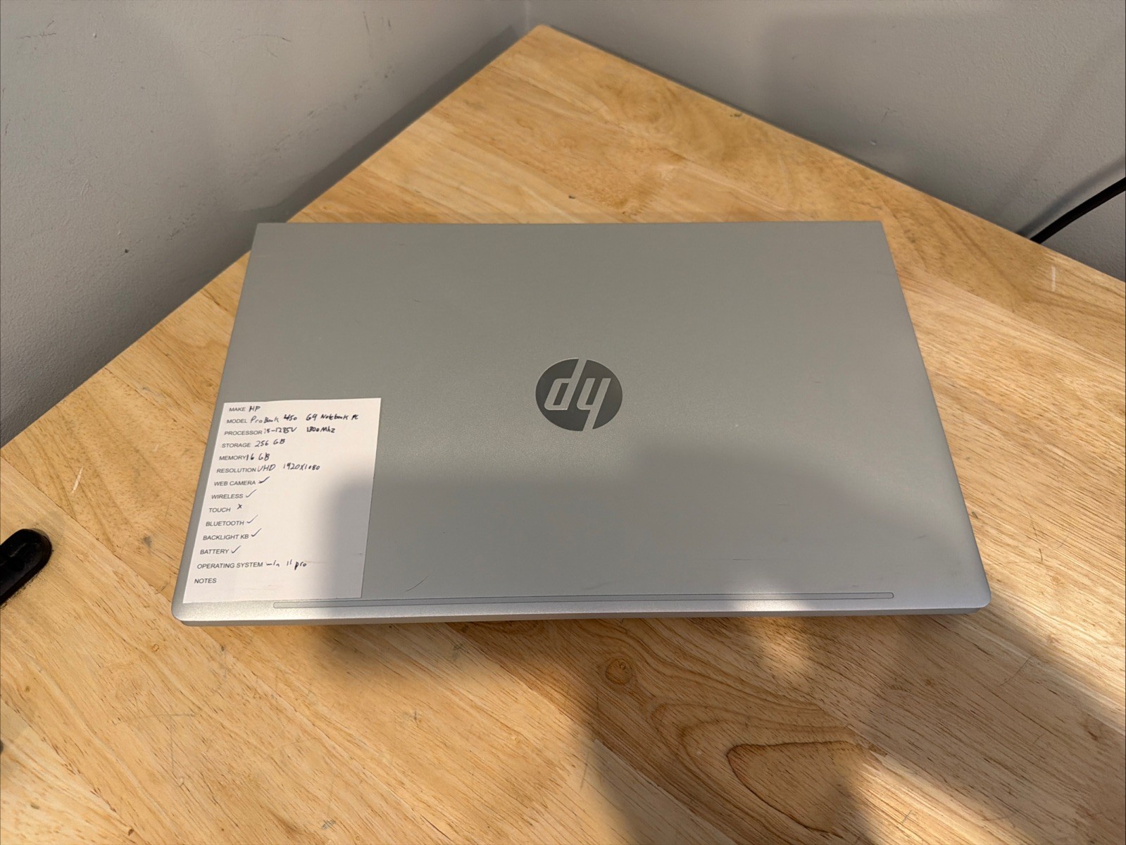 HP ProBook 450 G9 15′ CORE I5-1235U 1300 MHZ 16GB, 256GB WCAM WIFI WIN11 CORD