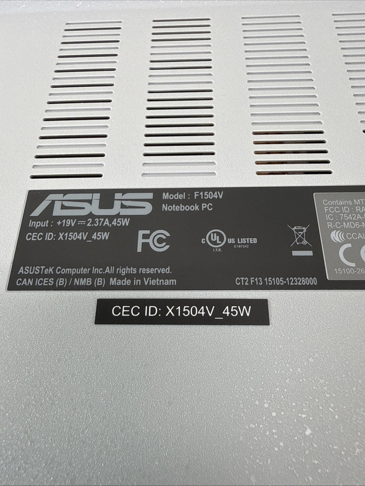 ASUS Vivobook 15.6″ Laptop i5-1334U 16GB 512GB SSD Win11 4 Cycles, Silver