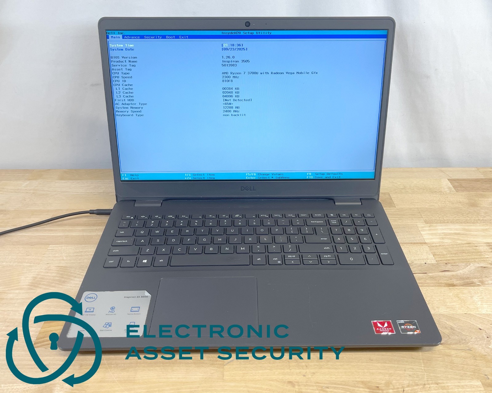Dell Inspiron 3505 AMD Ryzen7-3700U 2.30GHz 12GB RAM (No Drive)